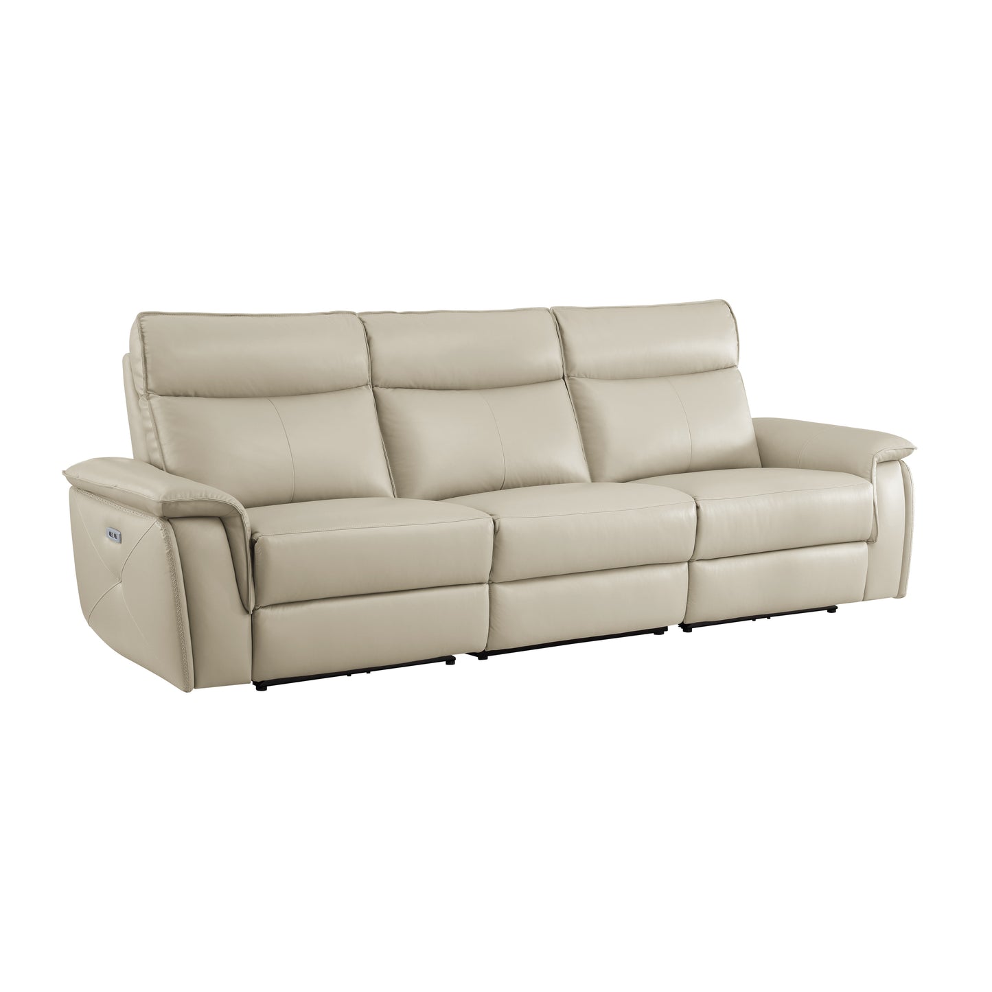 Homelegance Maroni Power Reclining Sofa in Taupe Leather 8259RFTP-3PWH