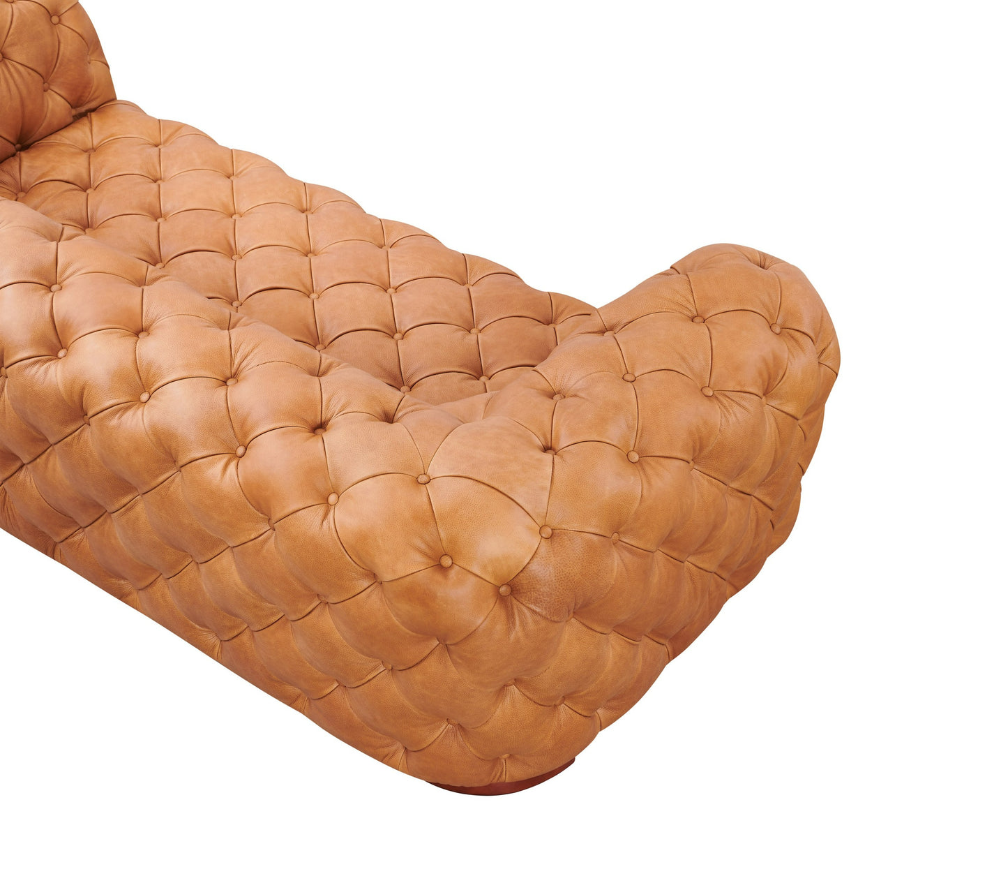 Divani Casa Dexter Transitional Camel Full Italian Leather Sofa
