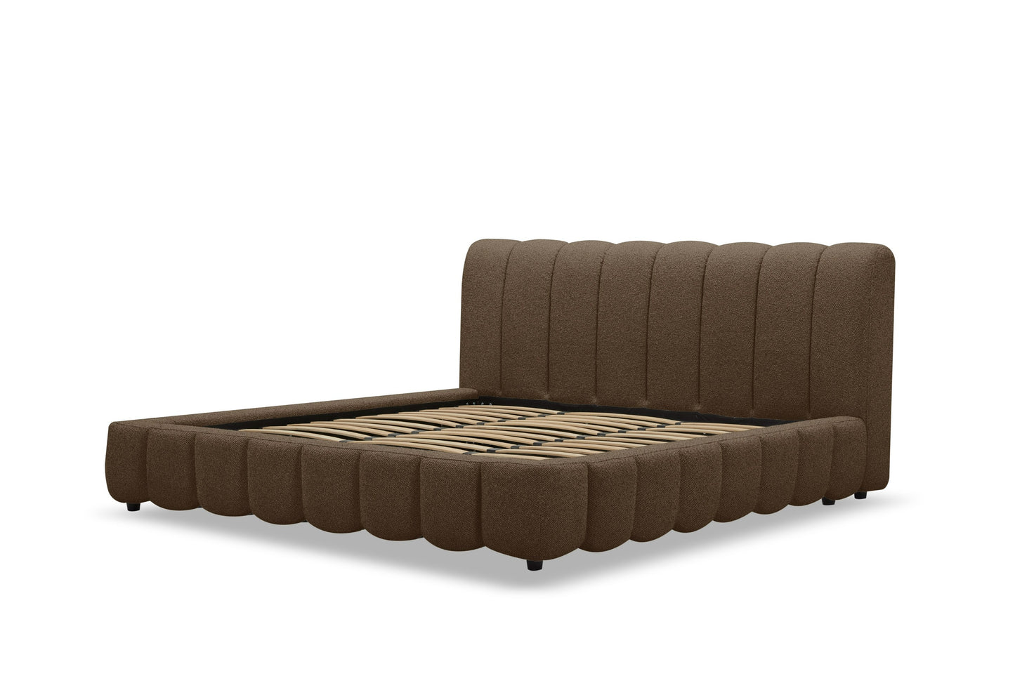Modrest Harris Modern Brown Fabric Bed