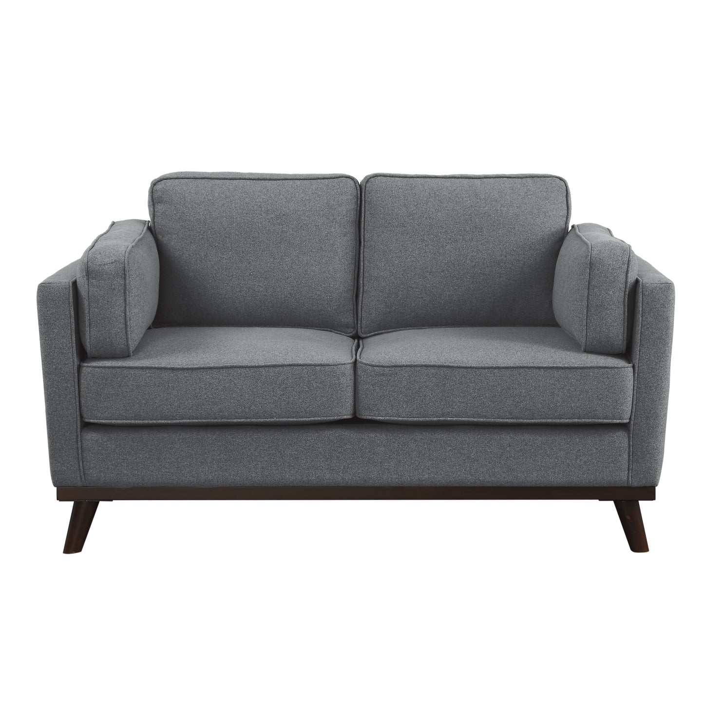 Homelegance Bedos Gray Loveseat Textured Fabric Upholstery 8289GY-2