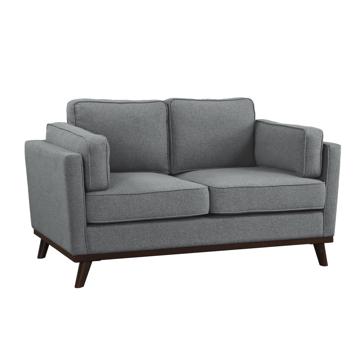 Homelegance Bedos Gray Loveseat Textured Fabric Upholstery 8289GY-2