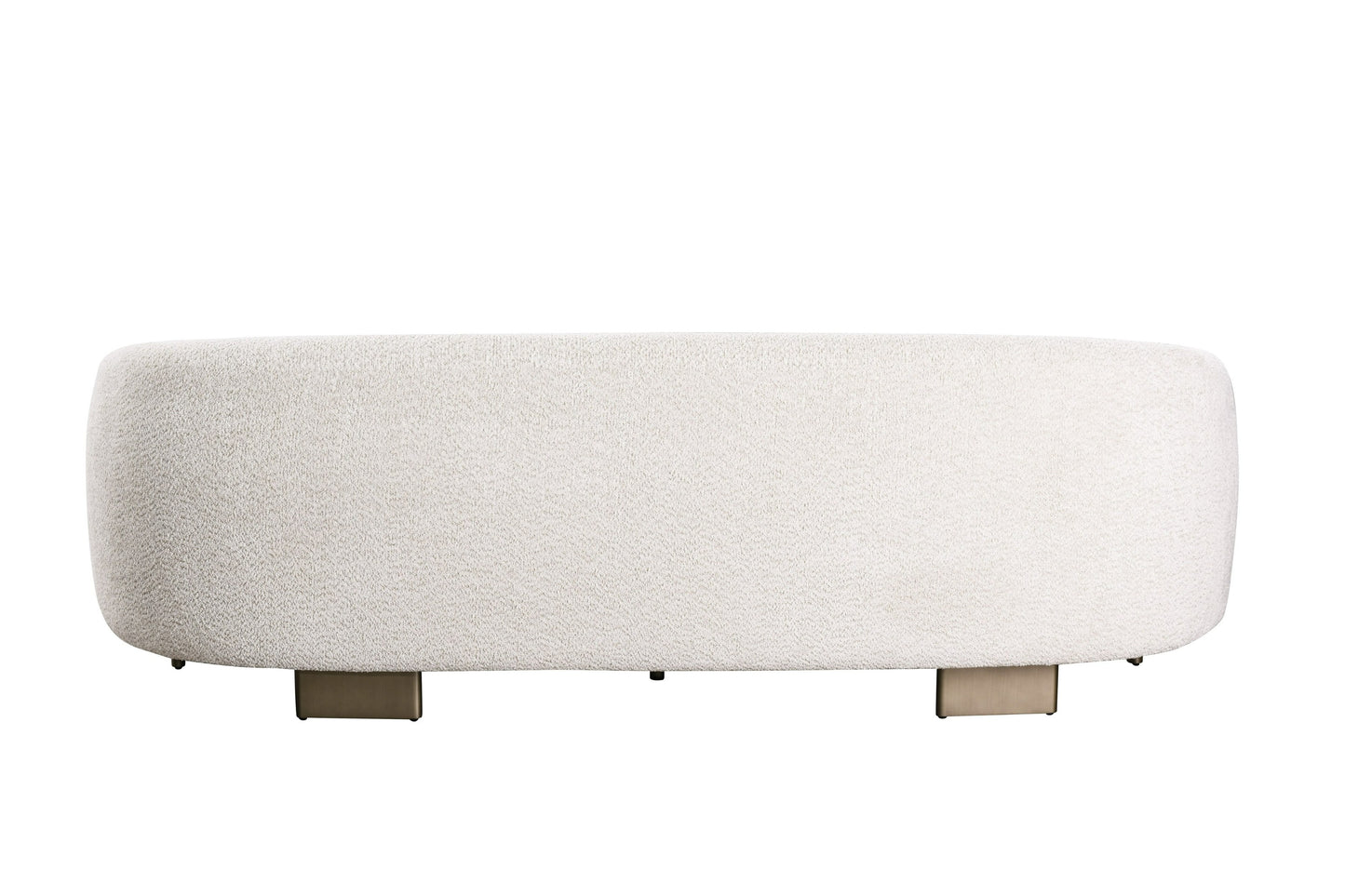 Divani Casa Thrive Modern Beige Fabric Antique Brass Sofa