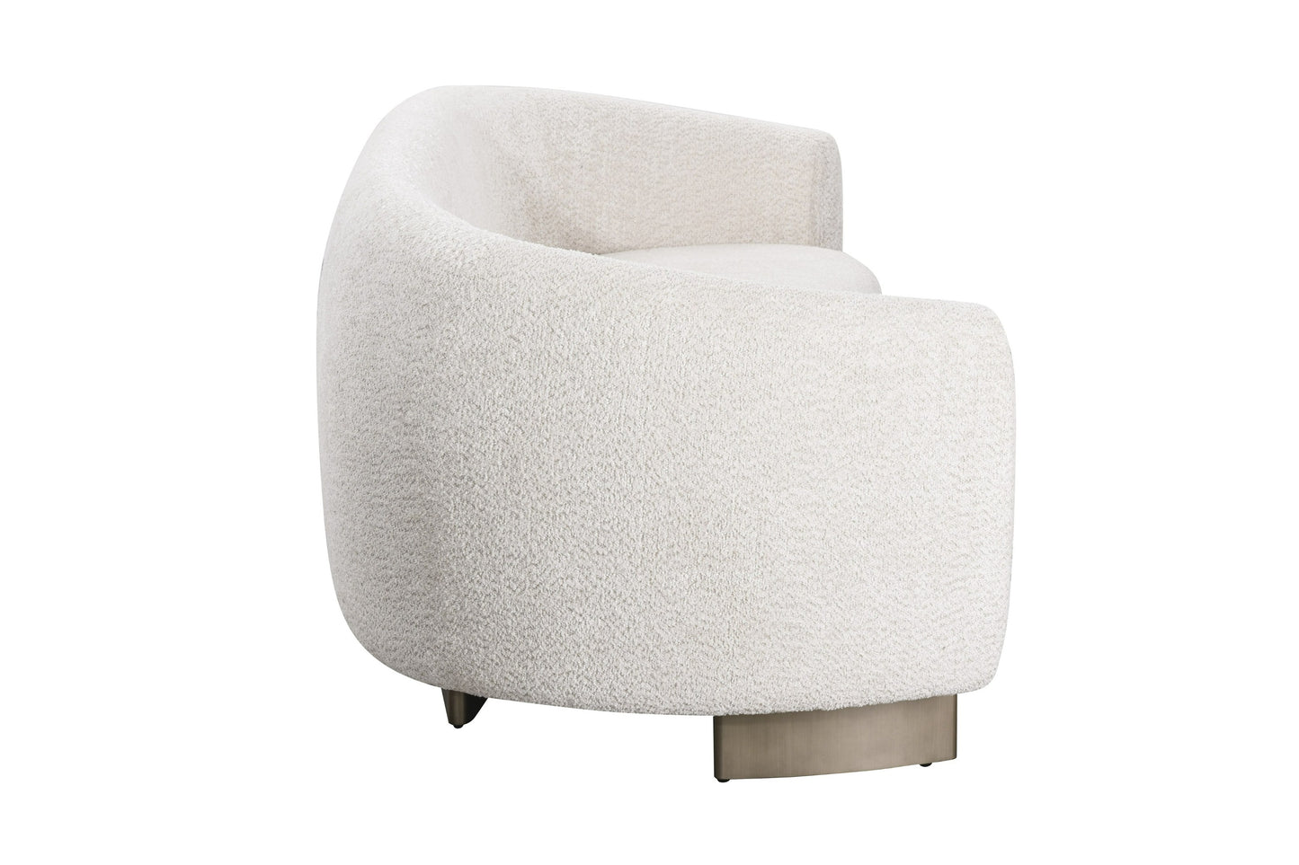 Divani Casa Thrive Modern Beige Fabric Antique Brass Sofa
