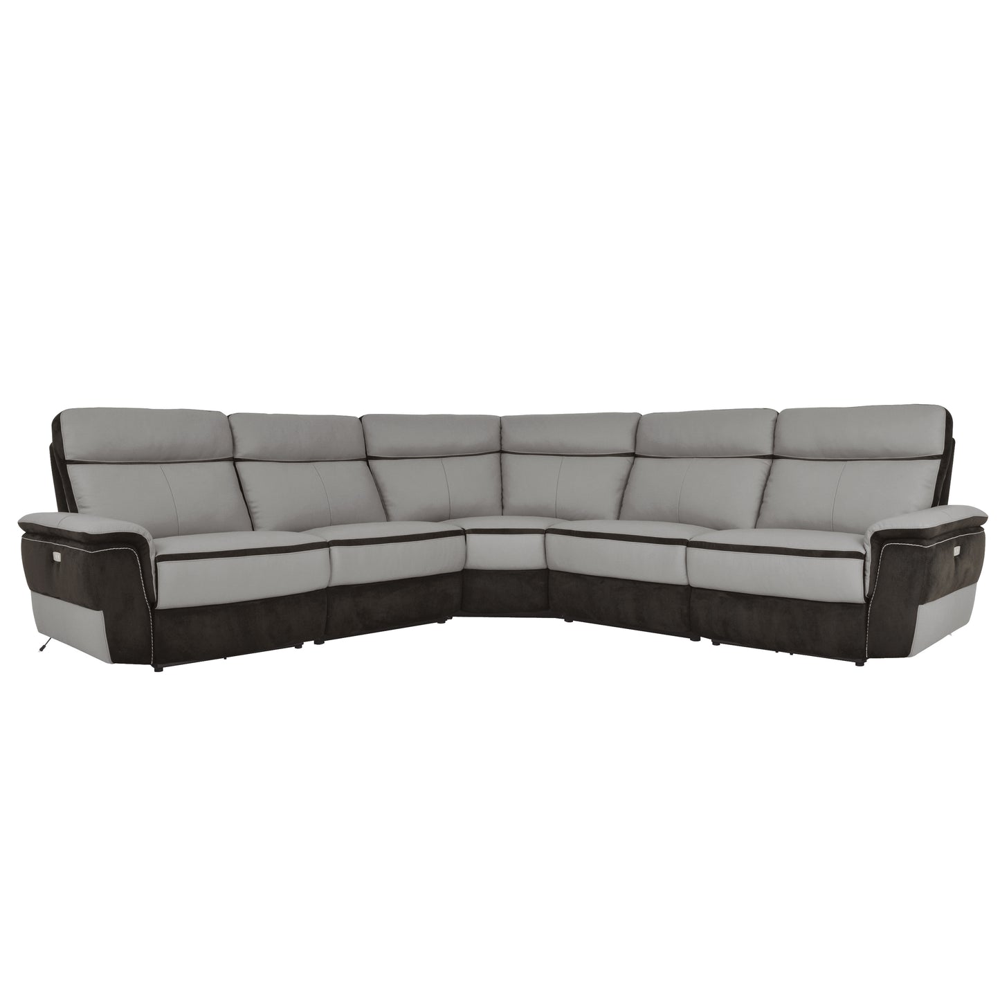 Homelegance Laertes Power Reclining Sectional Sofa Charcoal 8318-5C