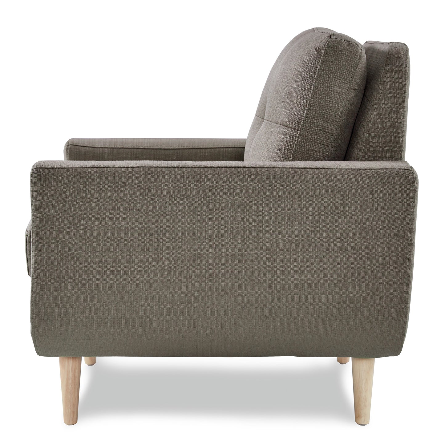 Homelegance Deryn Accent Chair in Gray Fabric with Tufted Detail 8327GY-1