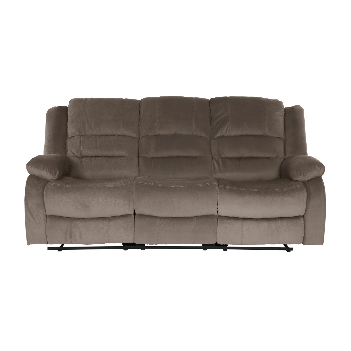 Homelegance Jarita Chocolate Microfiber Double Reclining Sectional Sofa 8329CH-3
