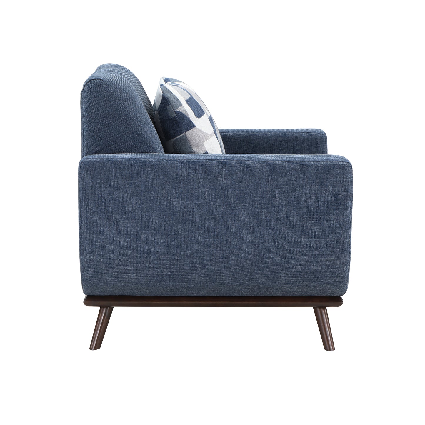 Homelegance Everton Accent Chair in Blue Chenille with Tufted Back 8341BL-1RV