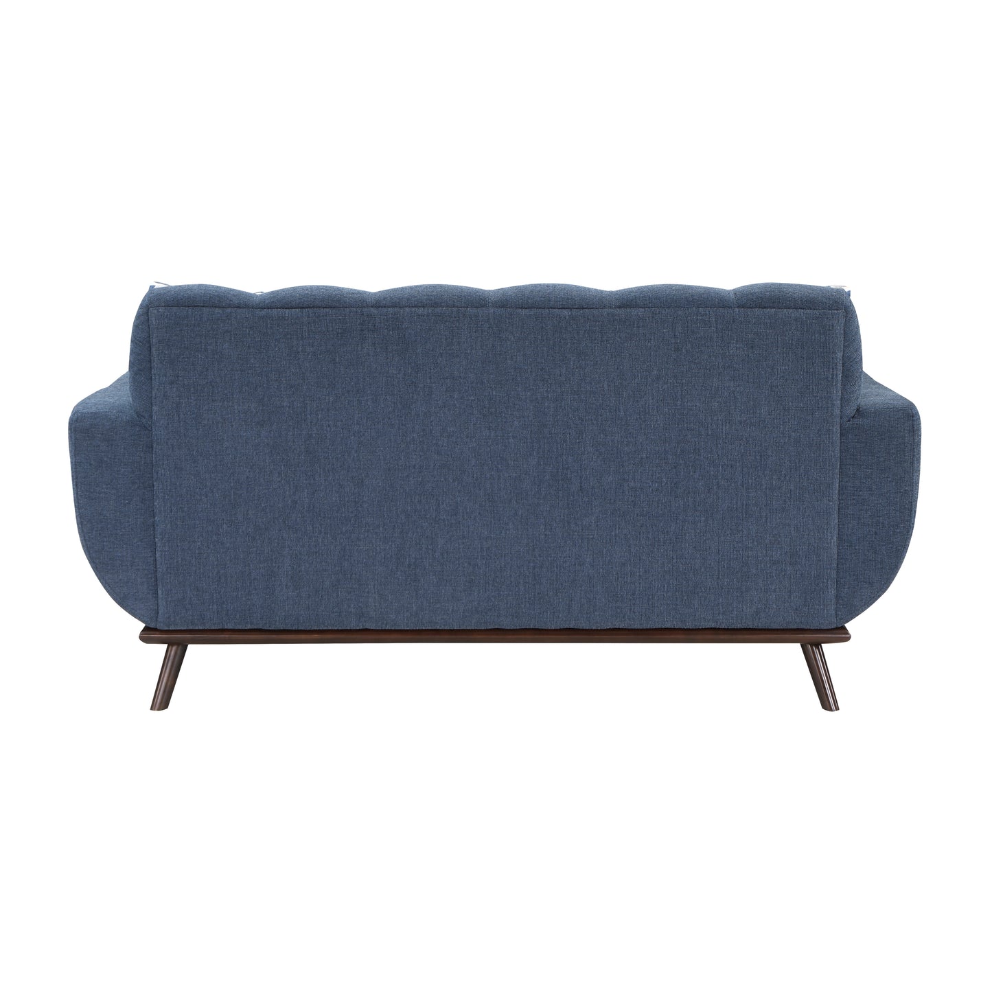 Homelegance Everton Loveseat in Blue Chenille with Tufted Back 8341BL-2RV