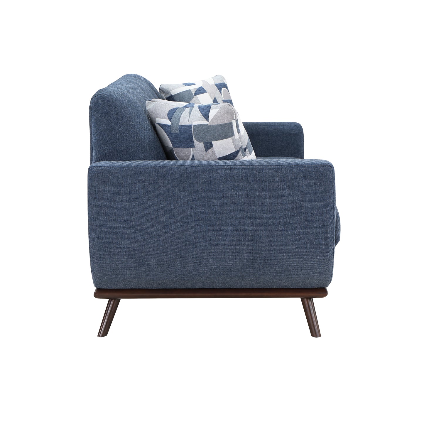 Homelegance Everton Loveseat in Blue Chenille with Tufted Back 8341BL-2RV