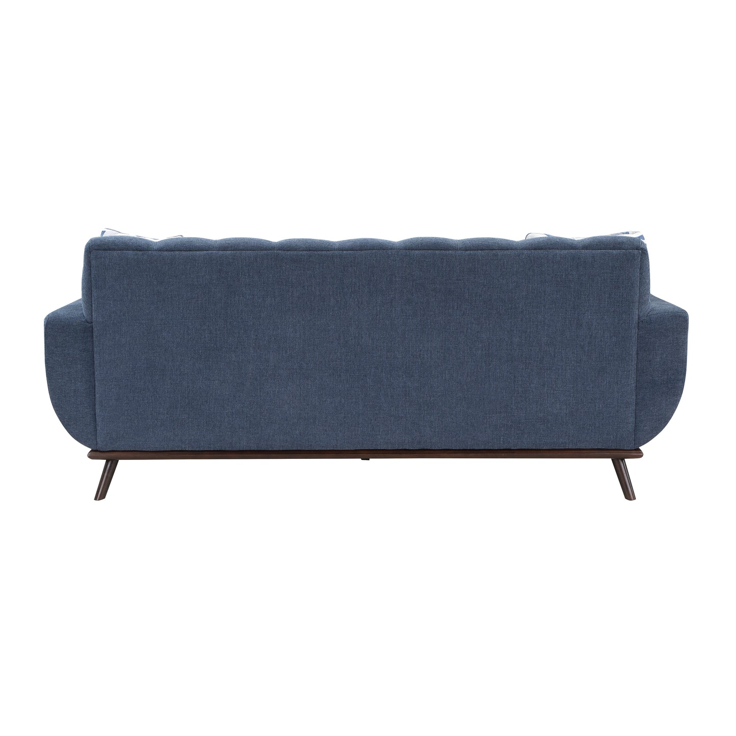 Homelegance Everton Sectional Sofa Blue Chenille with Geometric Pillows 8341BL-3RV