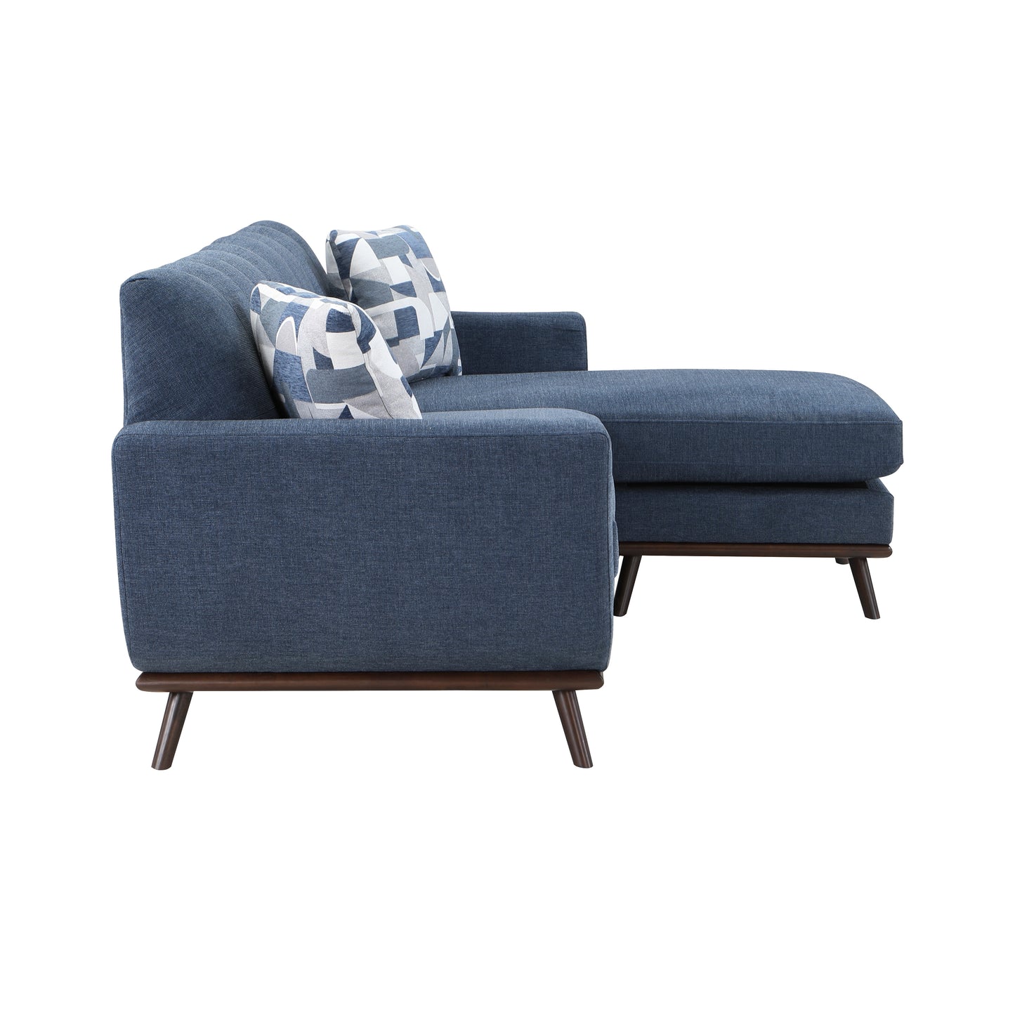 Homelegance Everton Sofa Blue Chenille Mid-Century Modern 8341BL-3SCRV
