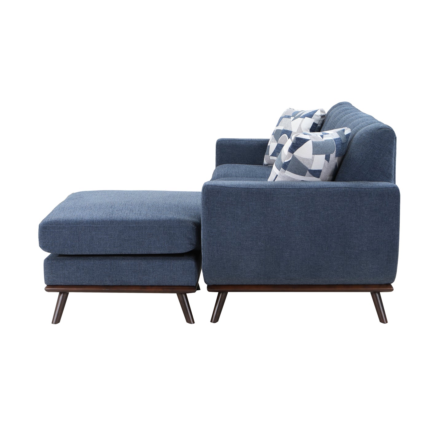 Homelegance Everton Sofa Blue Chenille Mid-Century Modern 8341BL-3SCRV