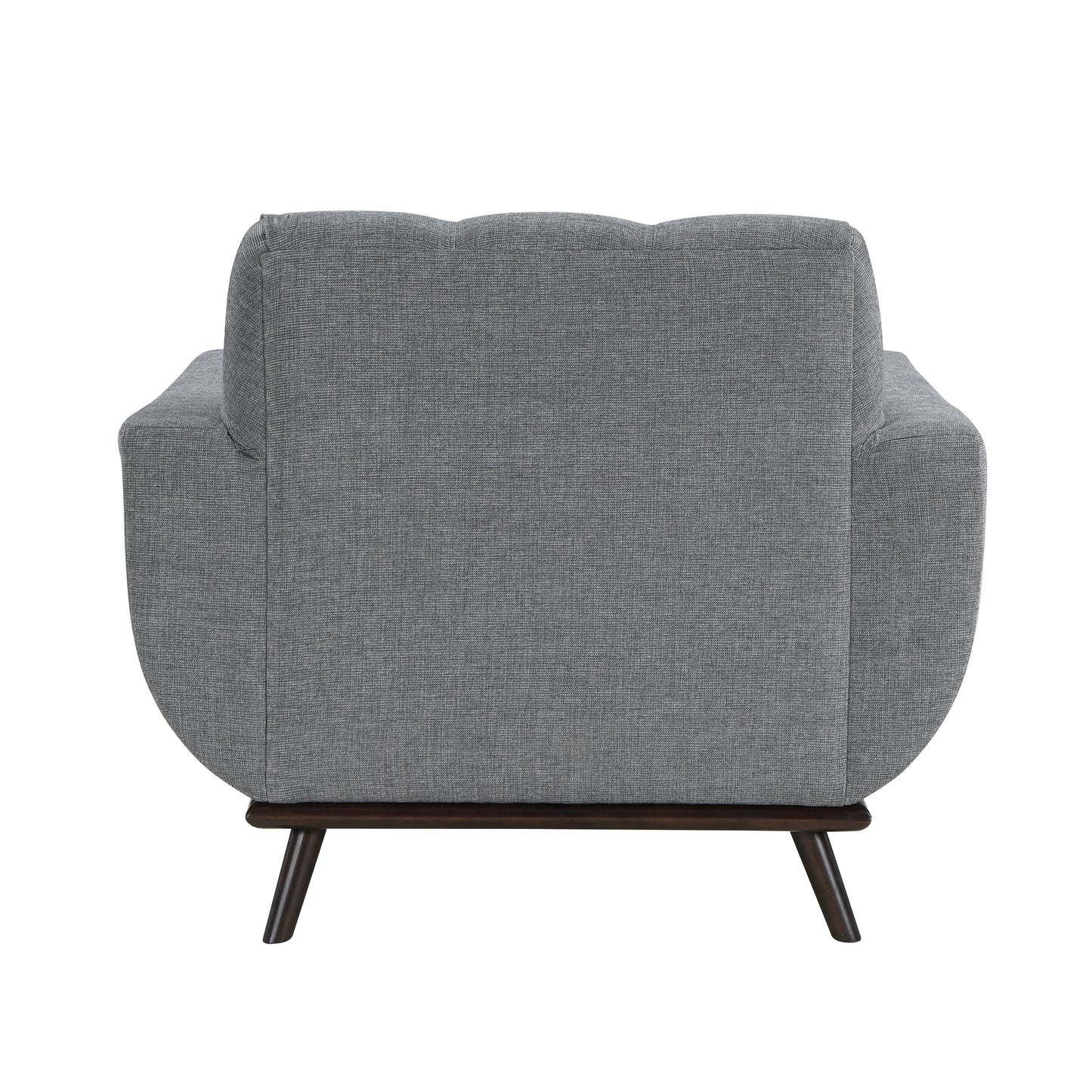 Homelegance Everton Accent Chair in Gray Chenille with Tufted Back 8341GY-1RV