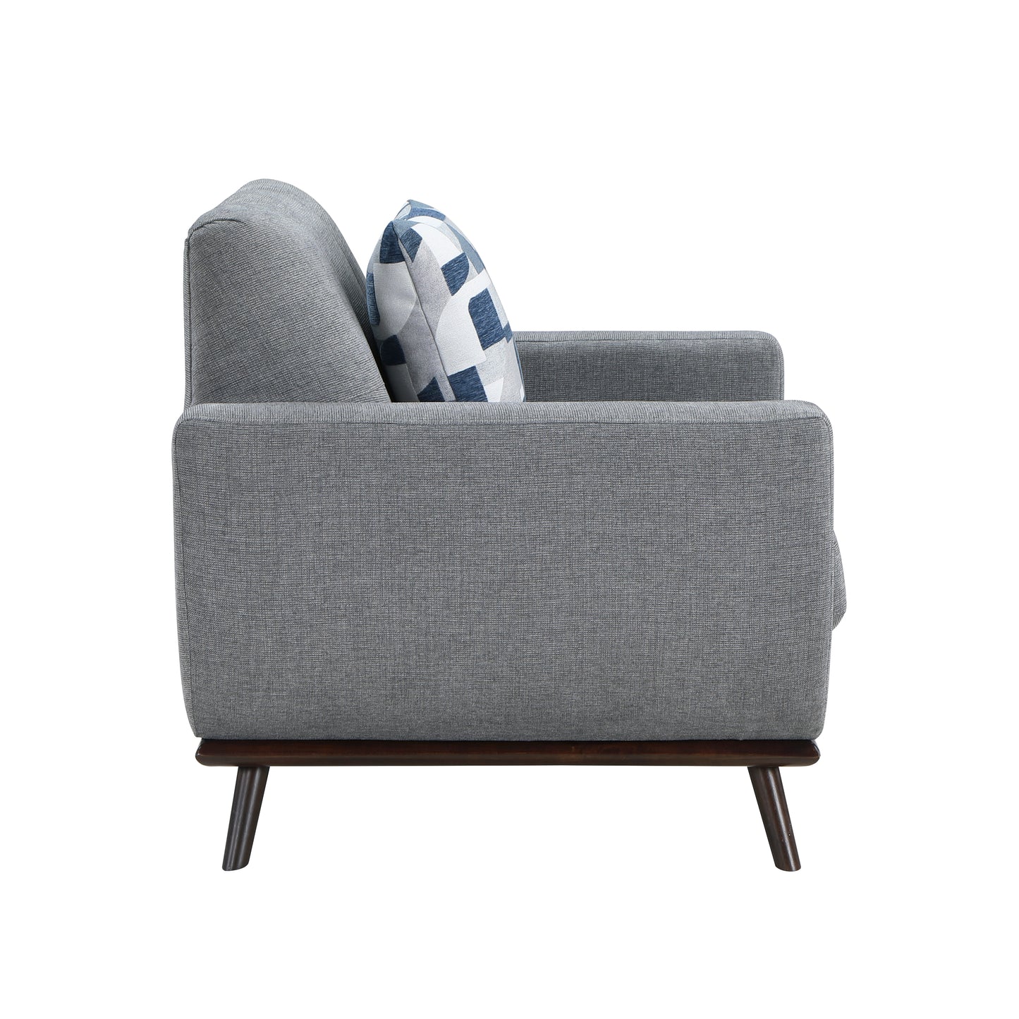 Homelegance Everton Accent Chair in Gray Chenille with Tufted Back 8341GY-1RV