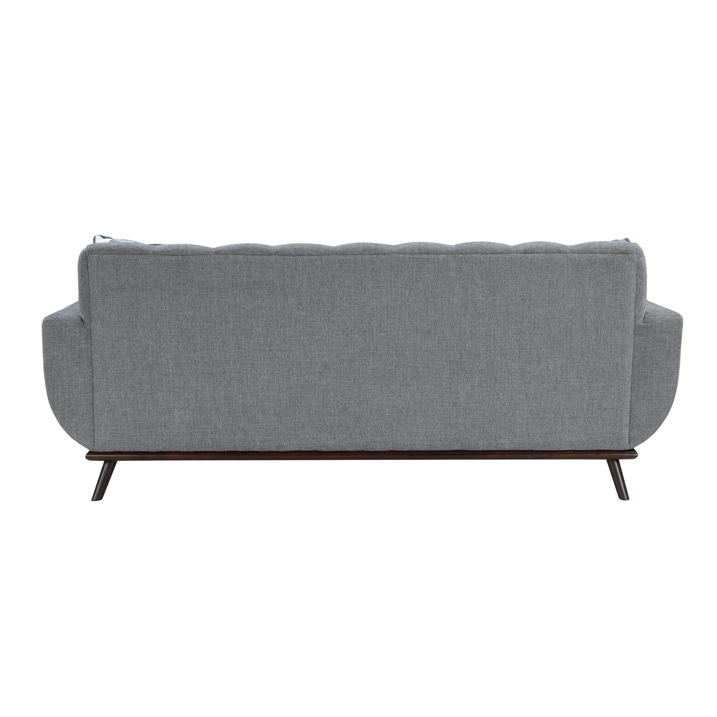 Homelegance Everton Gray Chenille Sectional Sofa with Geometric Toss Pillows 8341GY-3RV