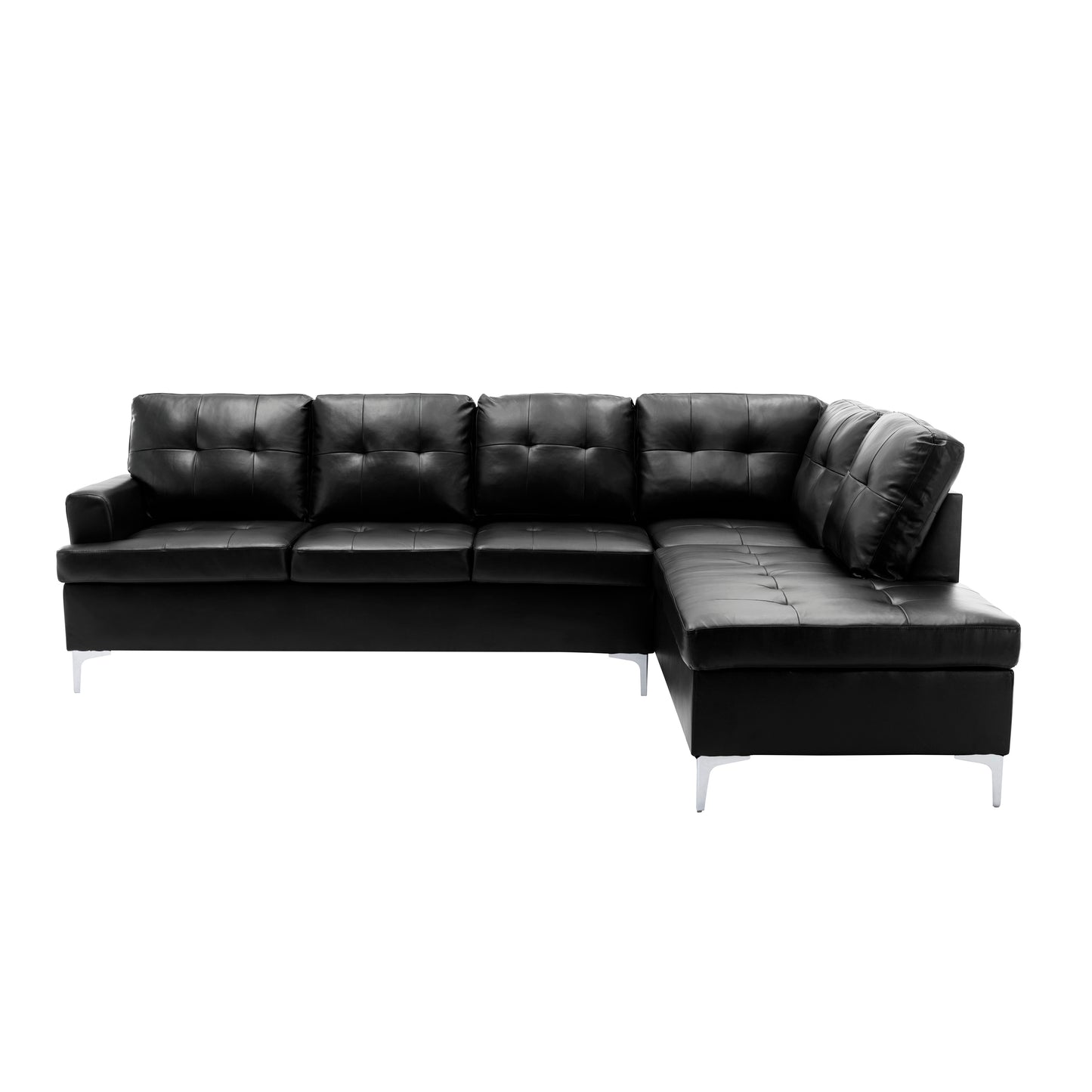 Homelegance Barrington Sectional Sofa in Black 8378BLK-3