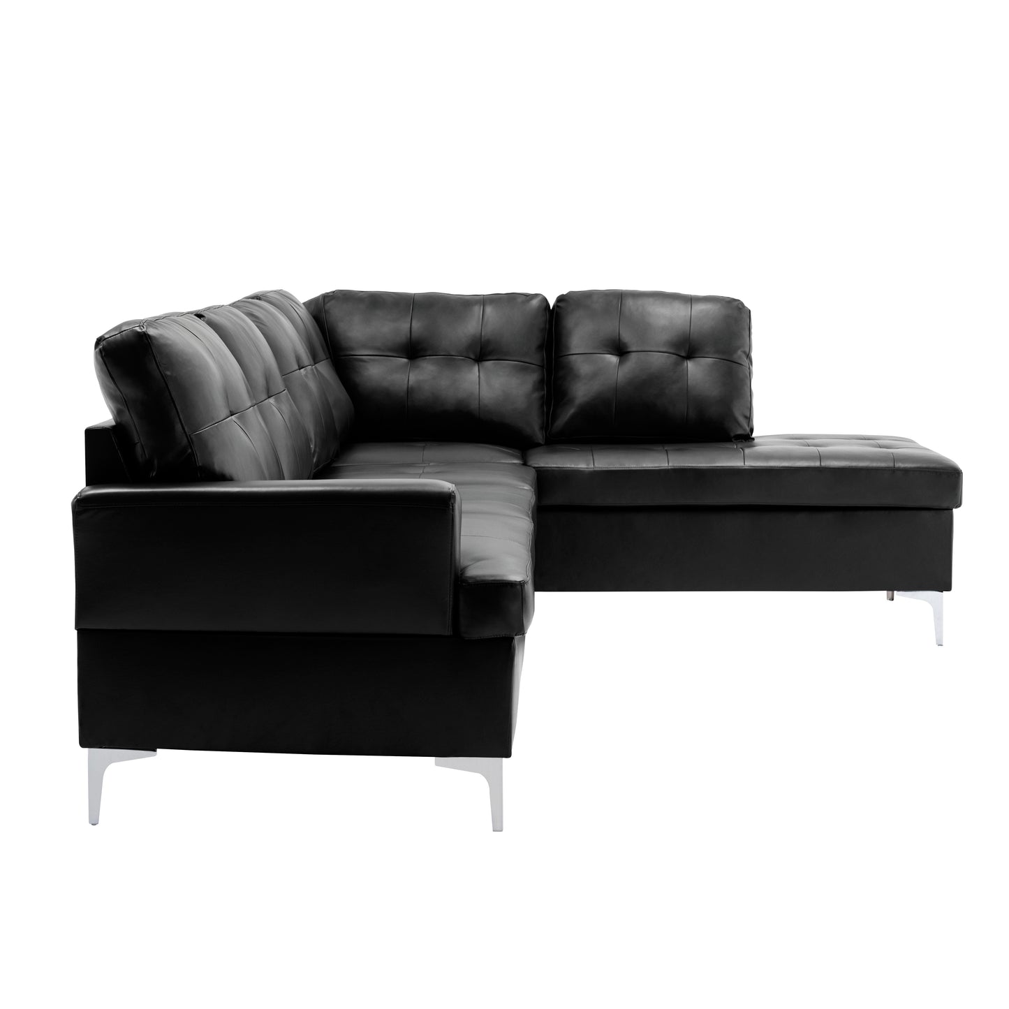 Homelegance Barrington Sectional Sofa in Black 8378BLK