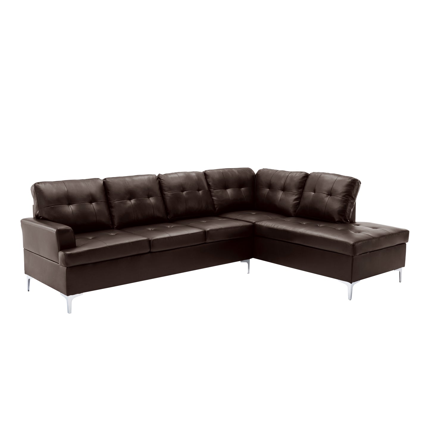 Homelegance Barrington Sectional Sofa in Brown 8378BRW