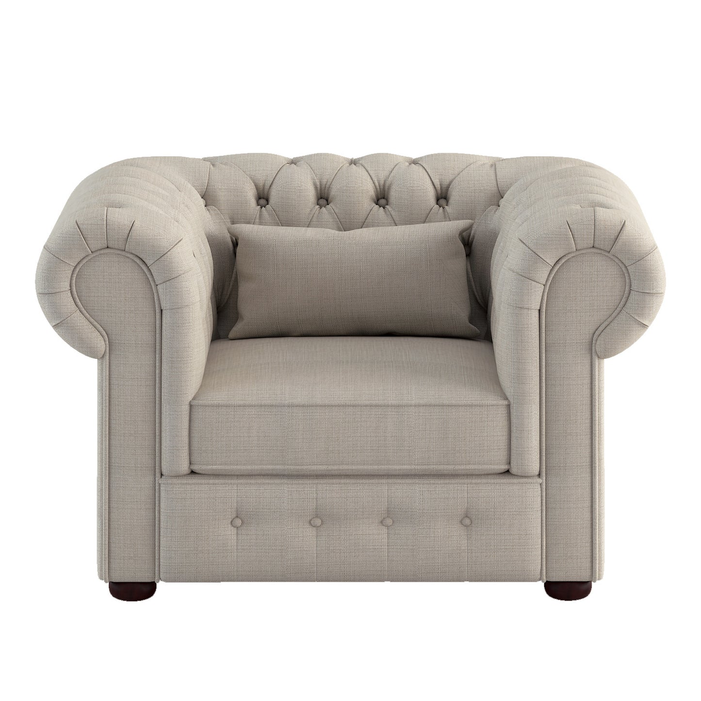 Homelegance Savonburg Accent Chair in Textured Beige with Button Tufting 8427-1