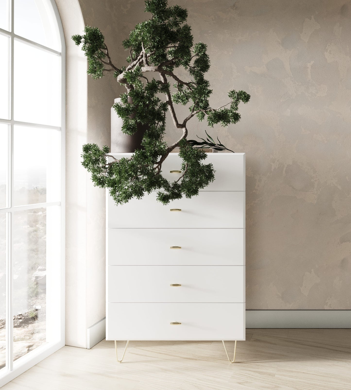 Modrest Bryan Modern White Chest