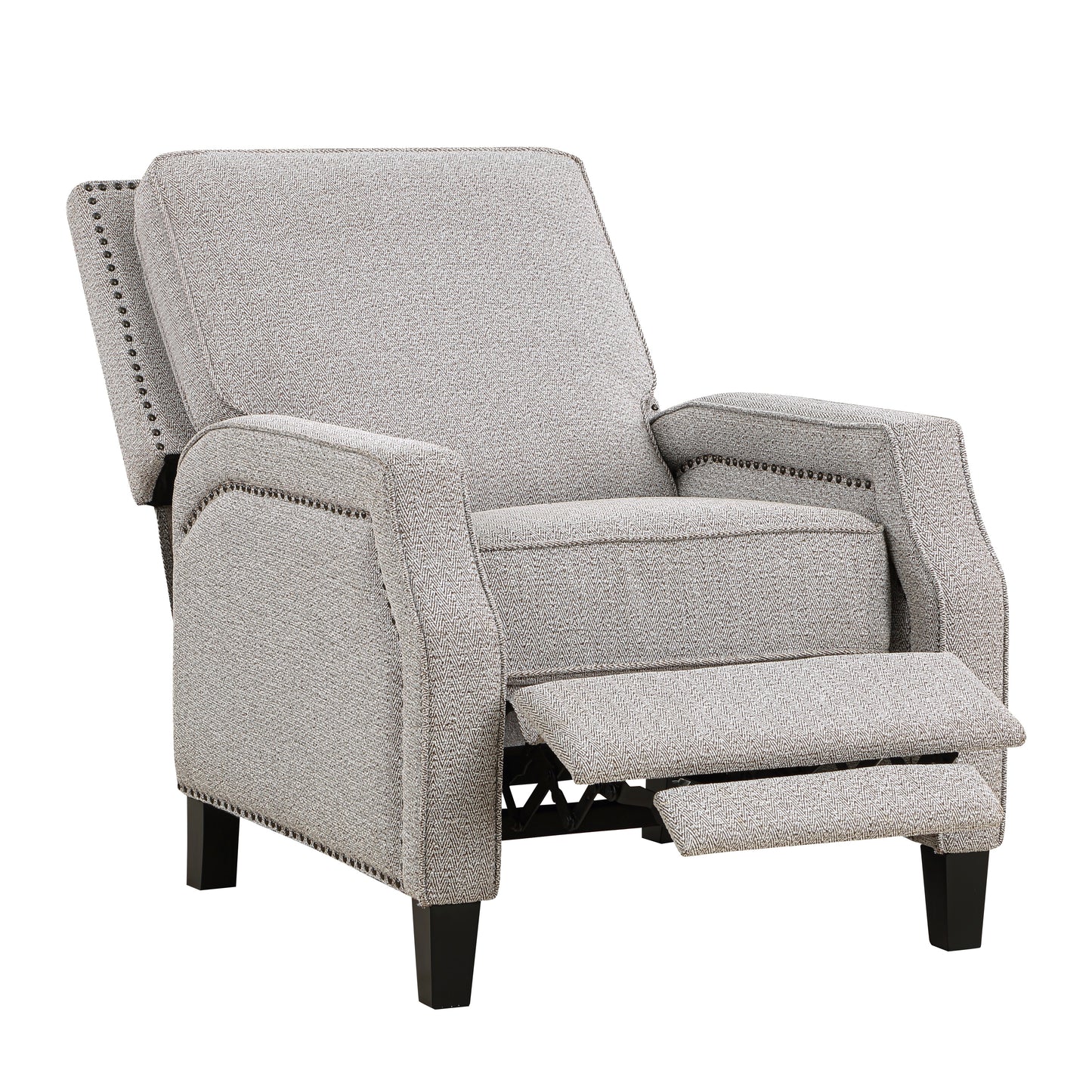 Homelegance Berenson Reclining Chair in Coconut Chenille Fabric 8504CCN-1