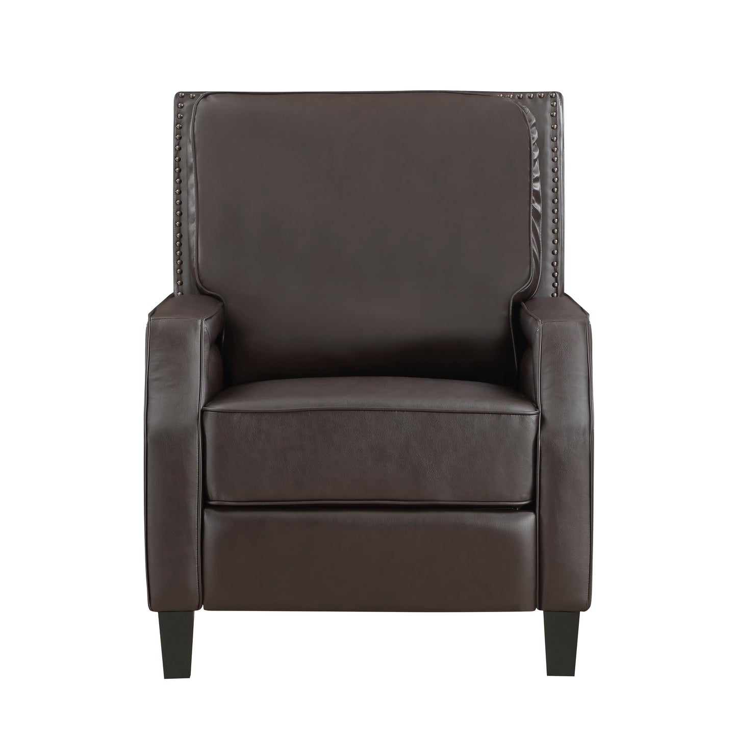 Homelegance Berenson Reclining Chair Dark Brown Faux Leather 8504DBR-1
