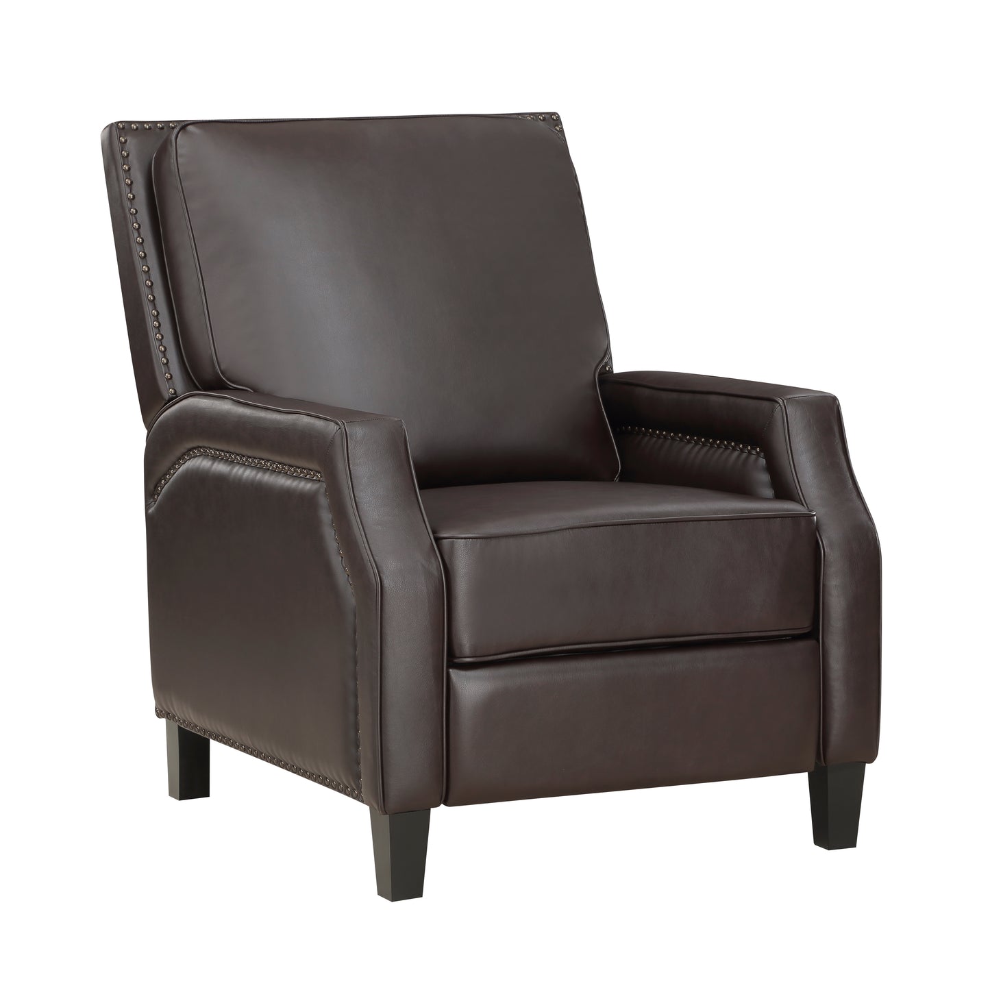 Homelegance Berenson Reclining Chair Dark Brown Faux Leather 8504DBR-1