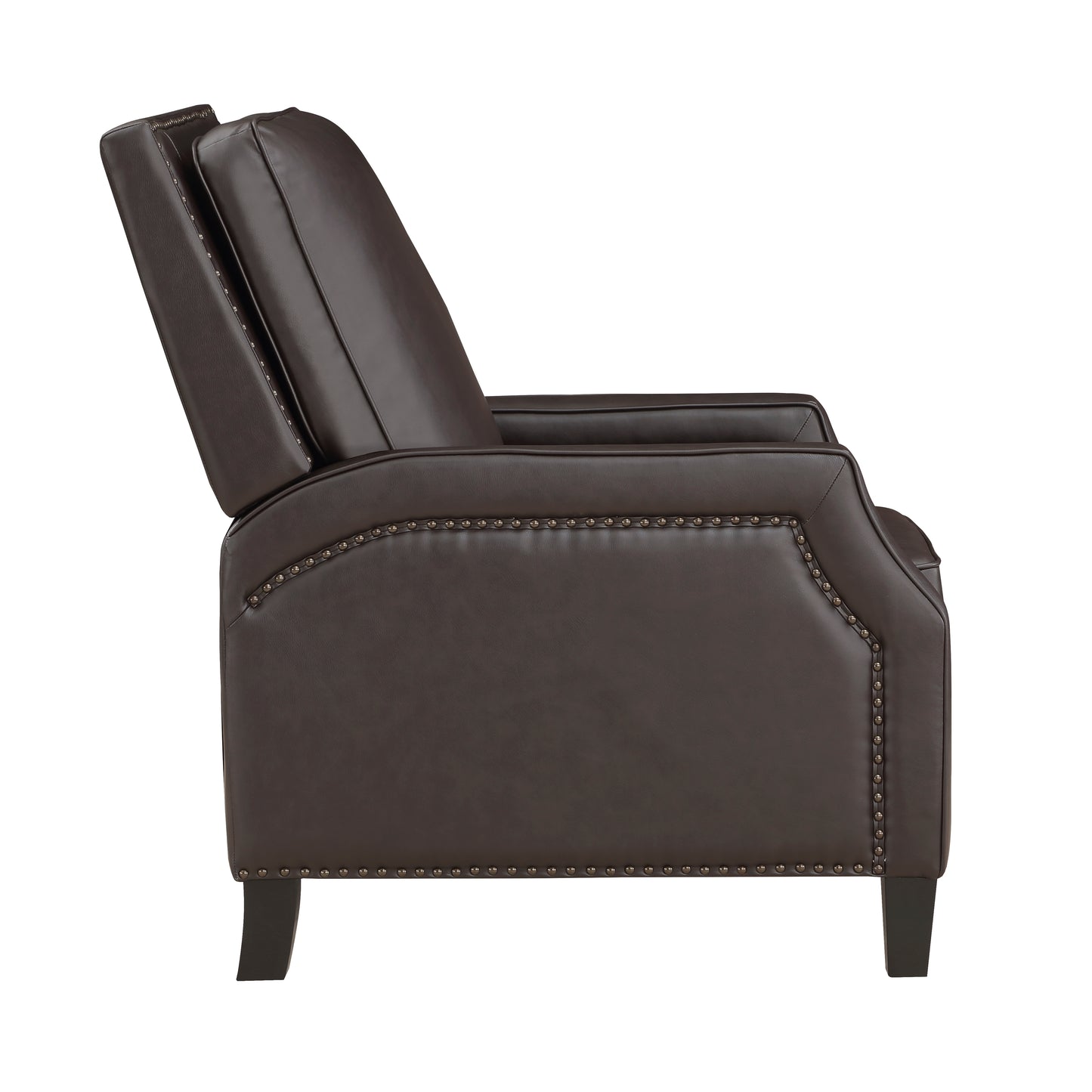 Homelegance Berenson Reclining Chair Dark Brown Faux Leather 8504DBR-1