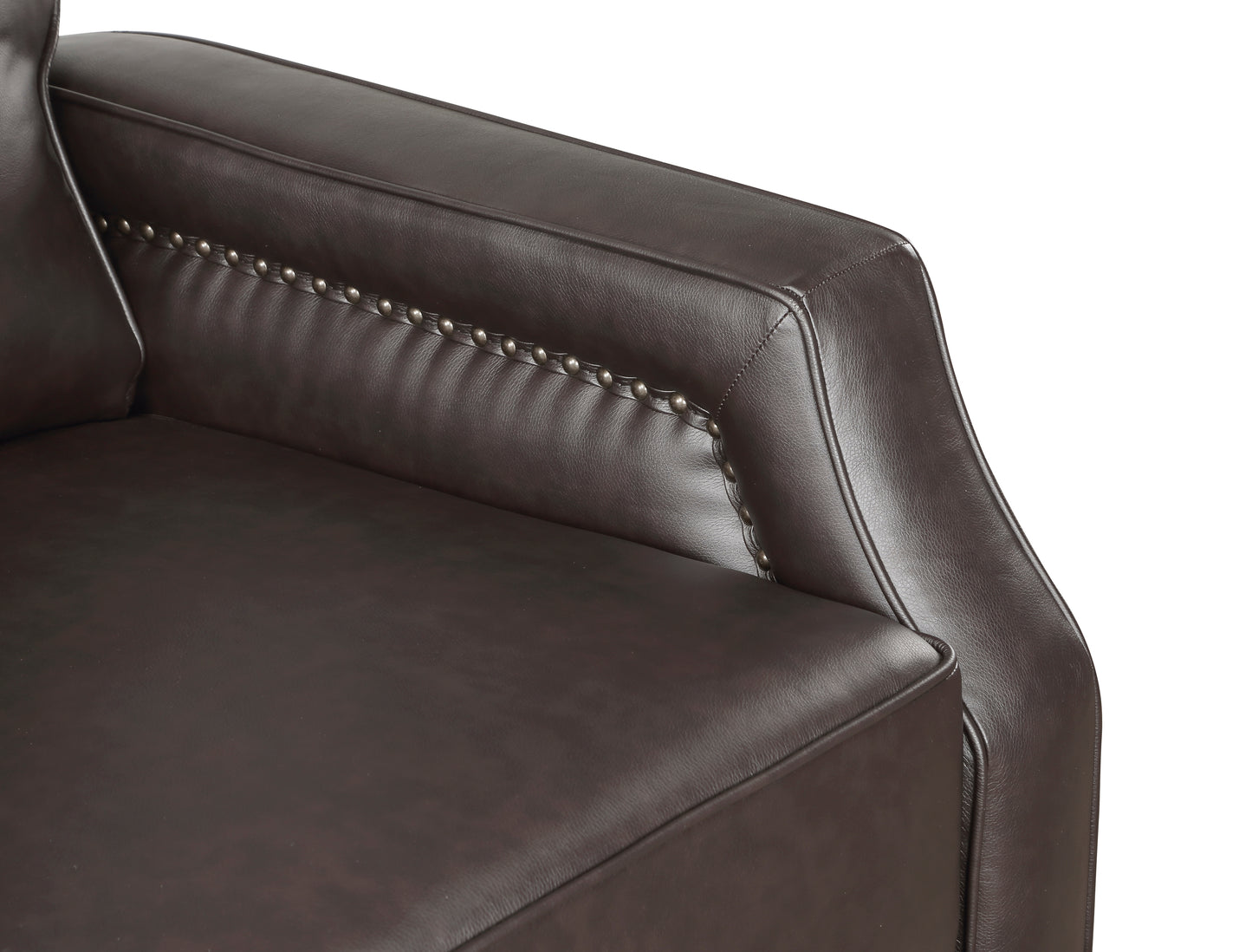 Homelegance Berenson Reclining Chair Dark Brown Faux Leather 8504DBR-1