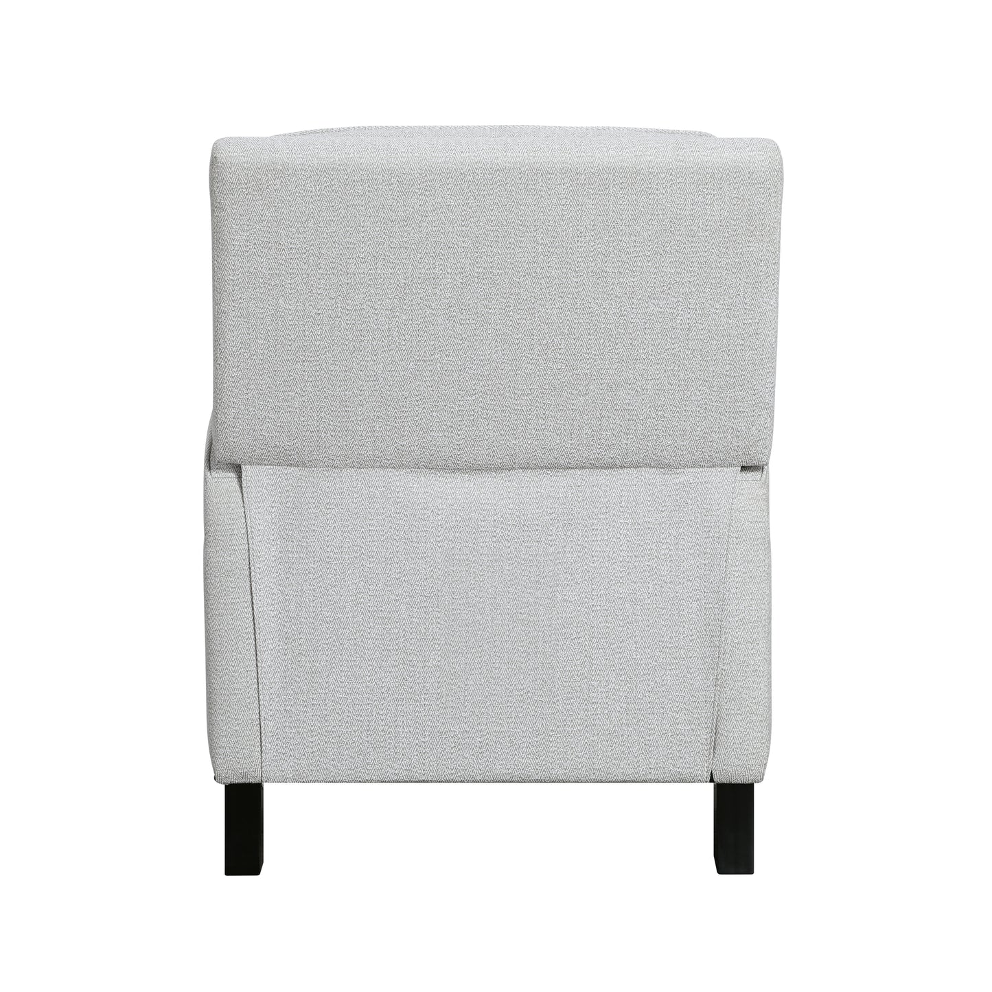 Homelegance Berenson Reclining Chair in Gray Chenille with Nailhead Trim 8504FGY-1