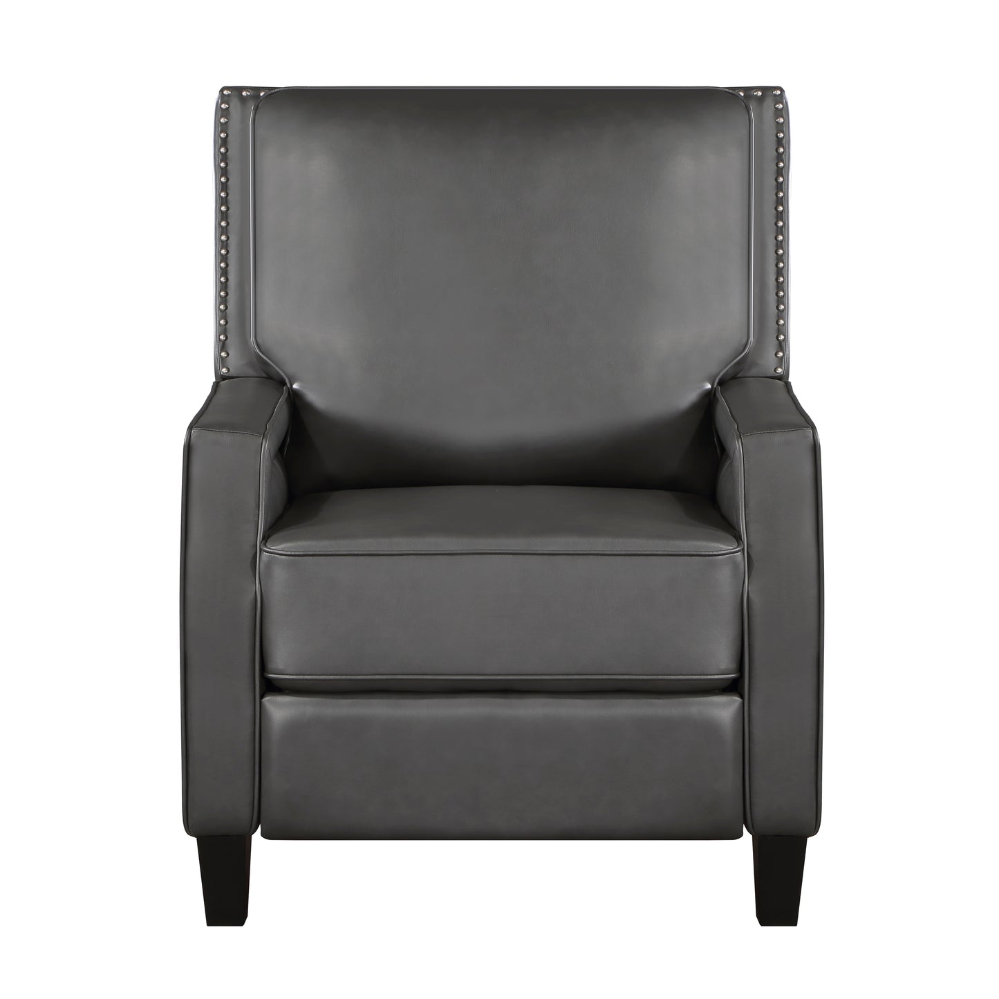 Homelegance Berenson Reclining Chair in Gray Faux Leather 8504GRY-1