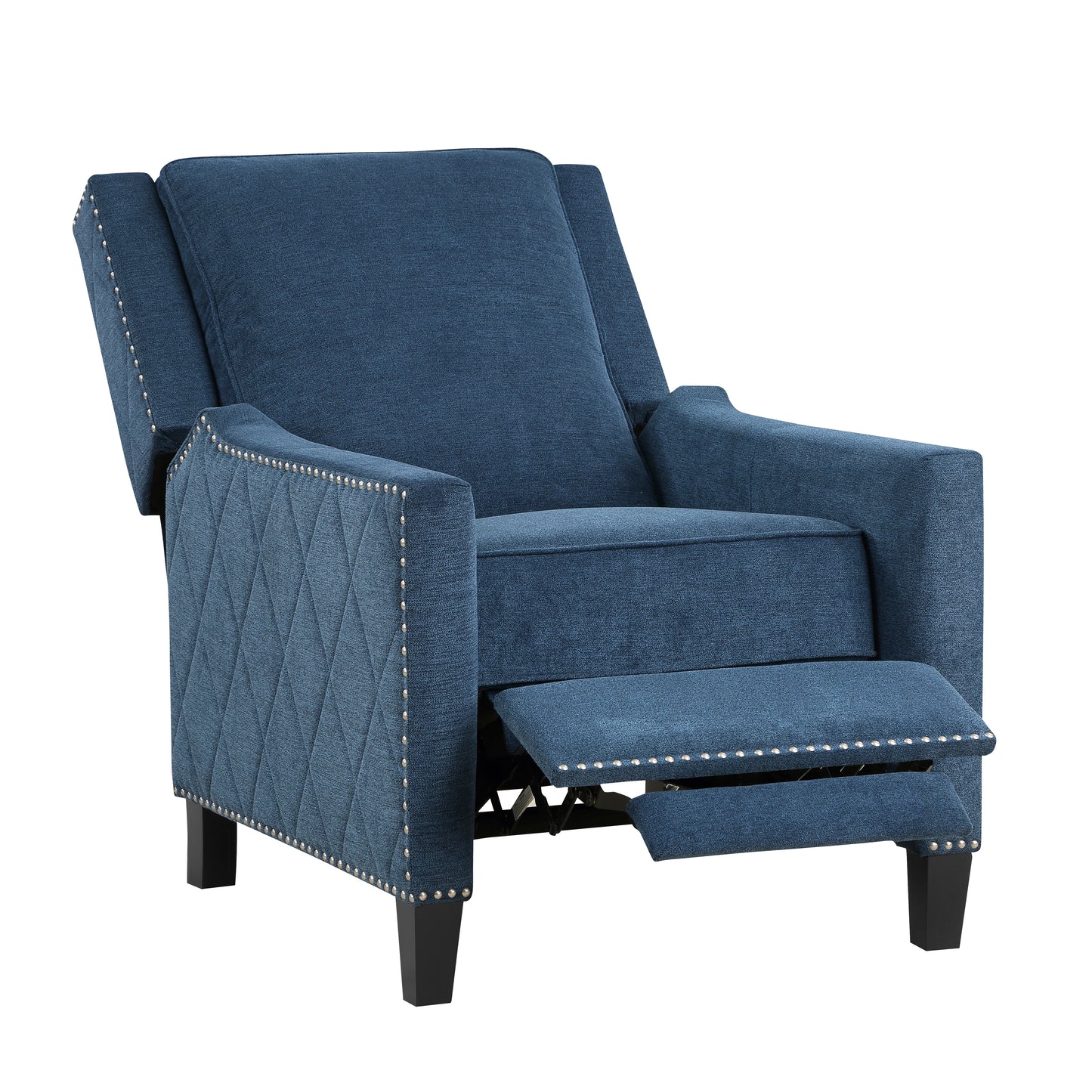 Homelegance Banks Reclining Chair in Textured Blue Fabric 8505BU-1