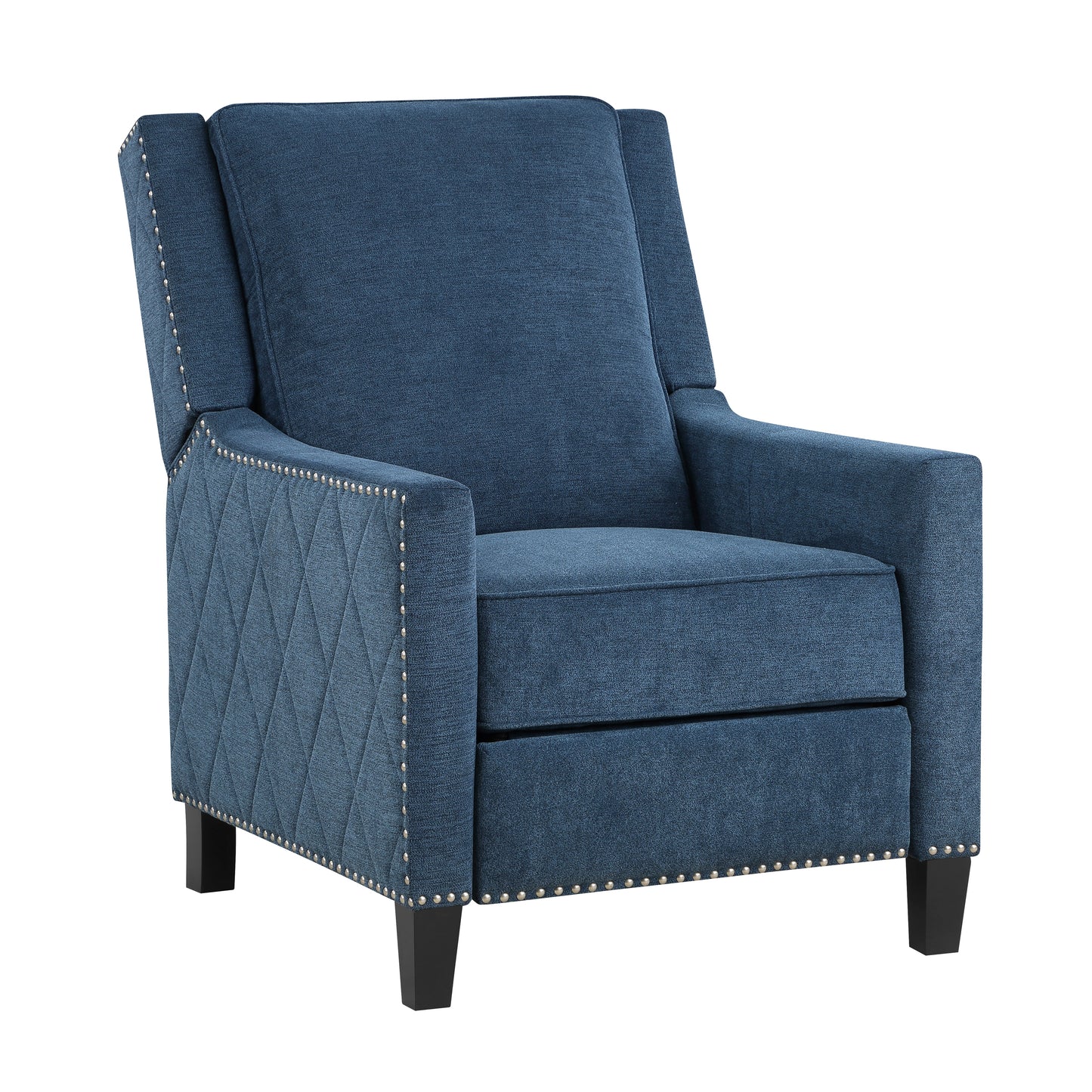 Homelegance Banks Reclining Chair in Textured Blue Fabric 8505BU-1