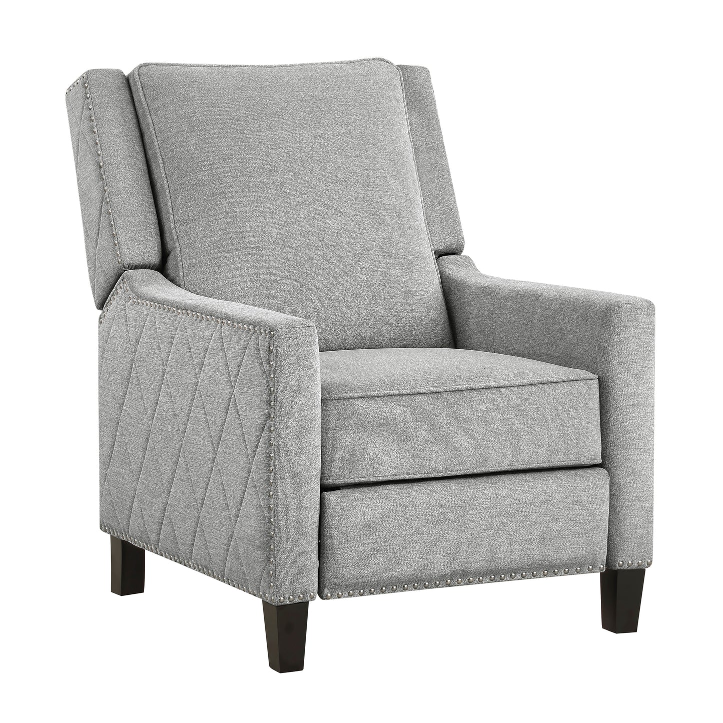Homelegance Banks Reclining Chair in Textured Gray Fabric 8505GY-1
