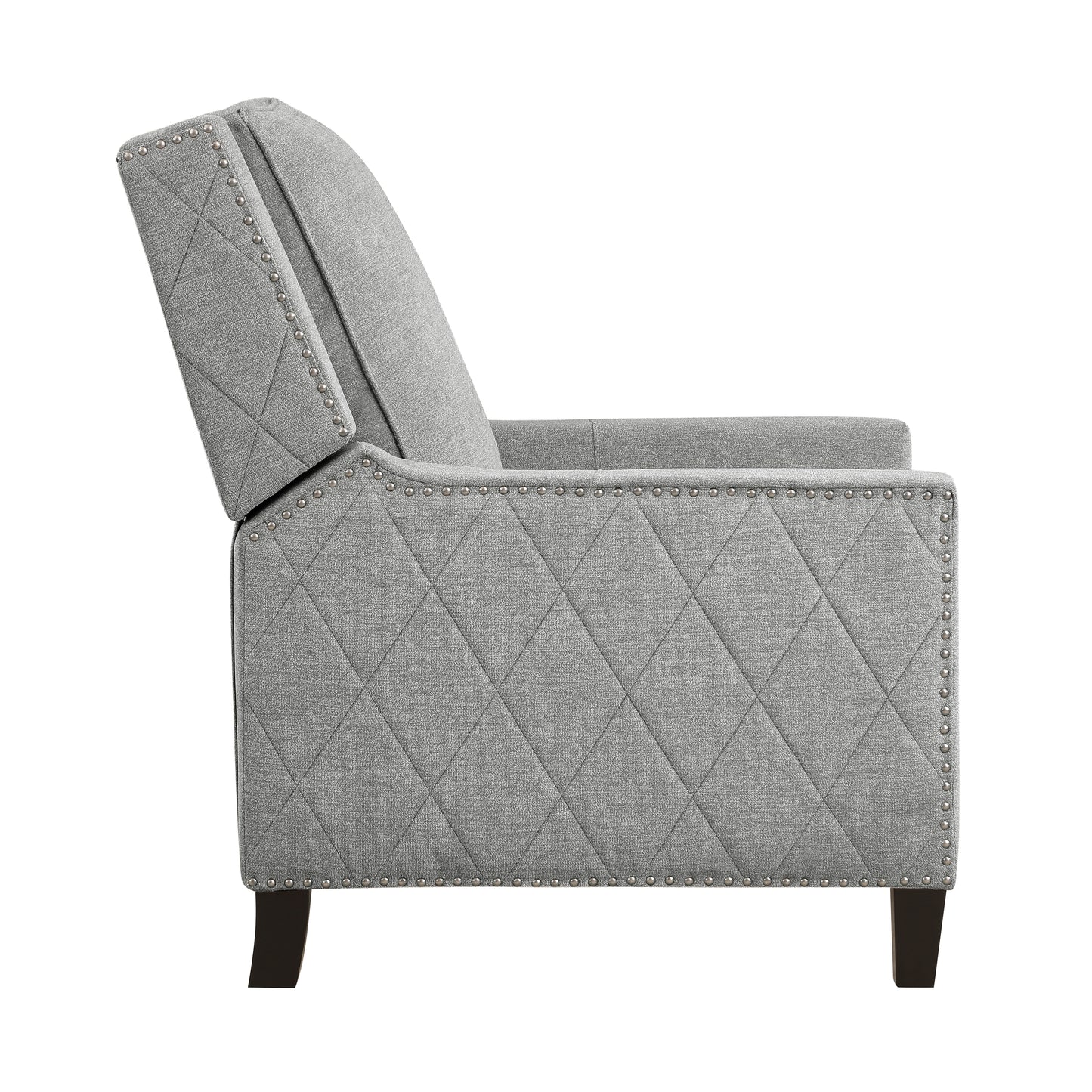 Homelegance Banks Reclining Chair in Textured Gray Fabric 8505GY-1