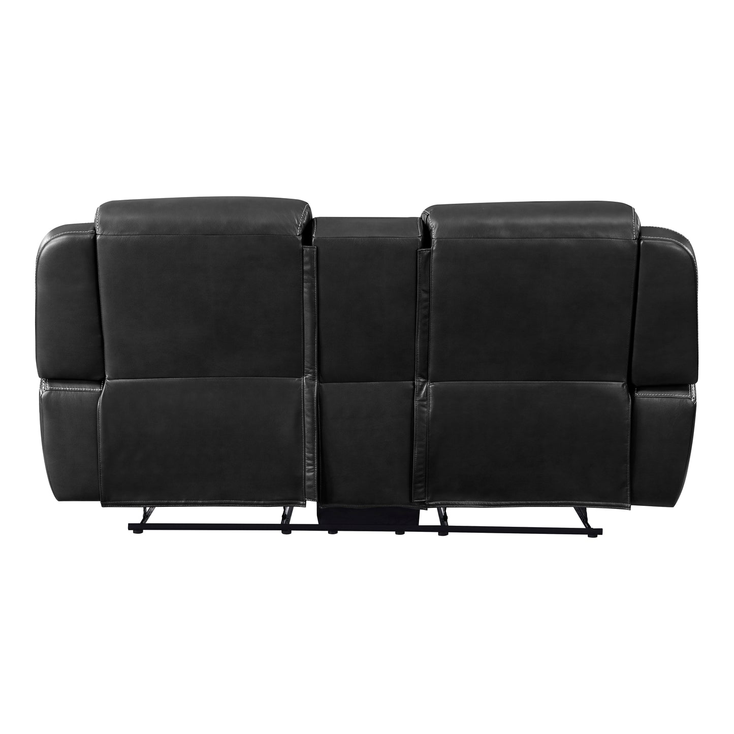 Homelegance Littleton Loveseat Reclining with Center Console in Black 8516BK-2