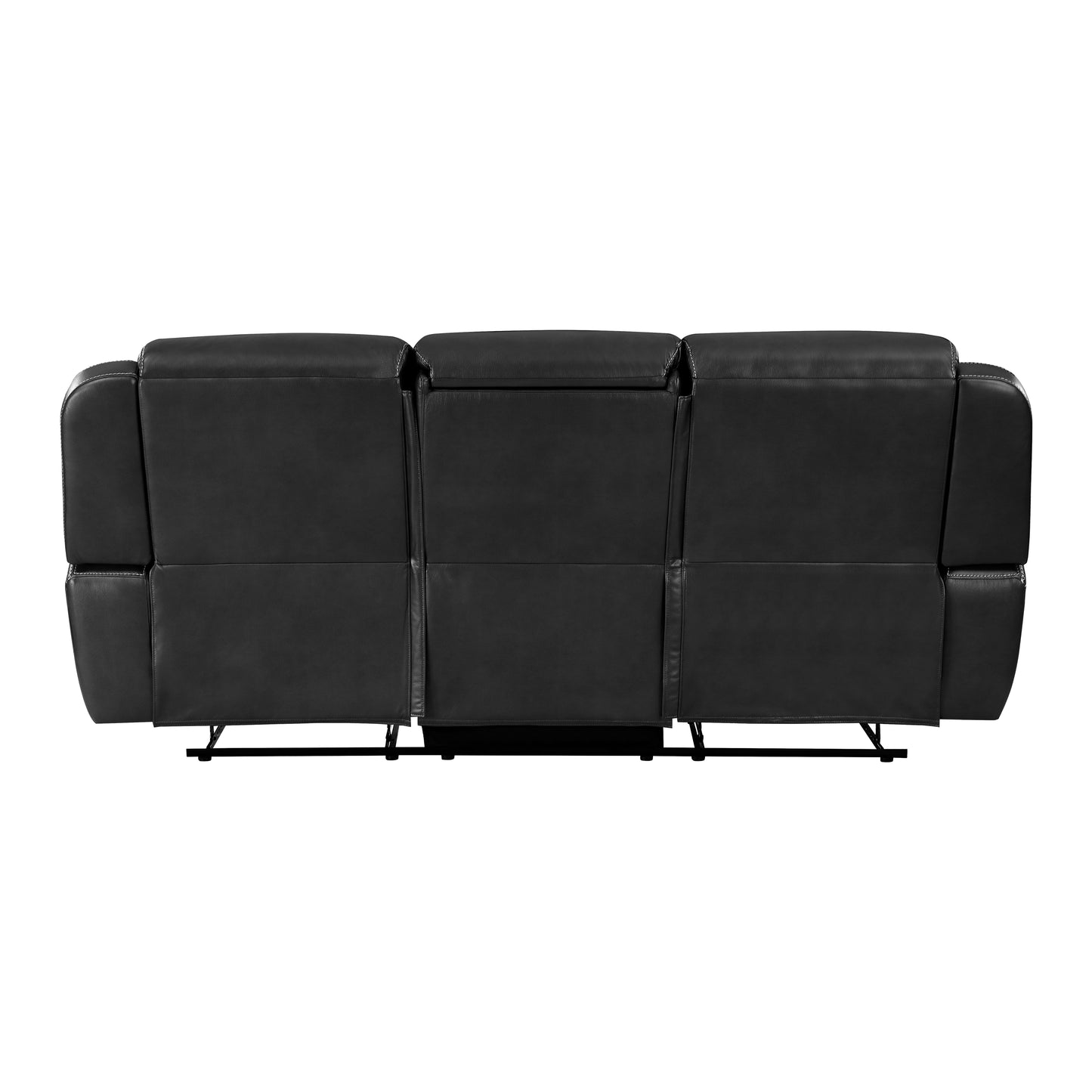 Homelegance Littleton Sectional Sofa in Black with Center Table and USB Ports 8516BK-3