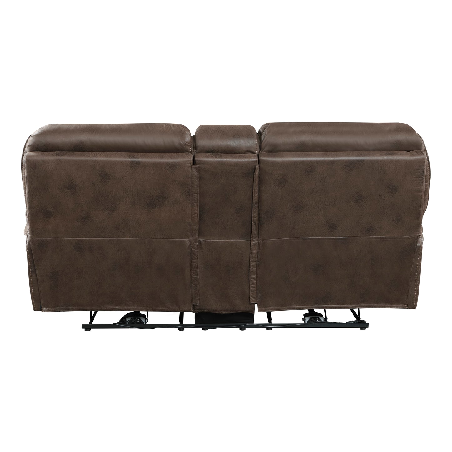 Homelegance Proctor Loveseat Power Reclining with Center Console Brown 8517BRW-2PW