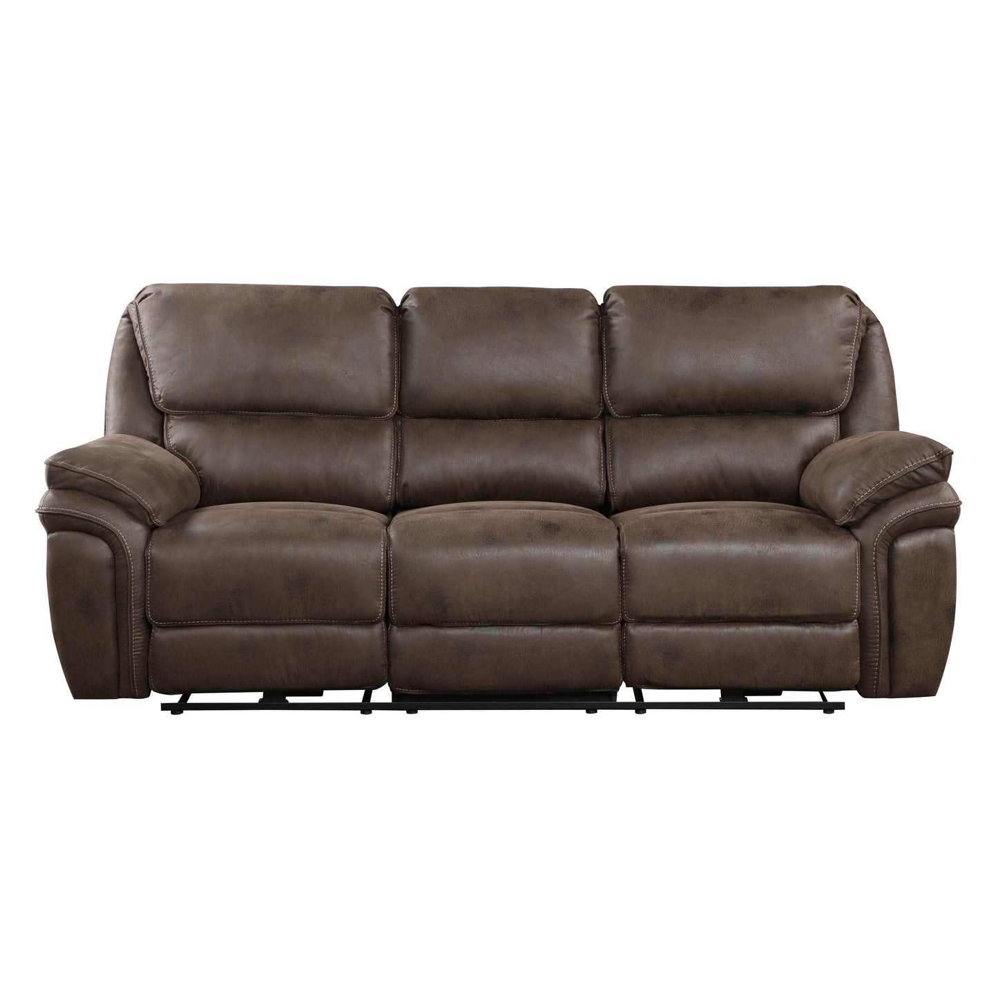 Homelegance Proctor Sectional Sofa in Rich Brown Polished Microfiber 8517BRW-3