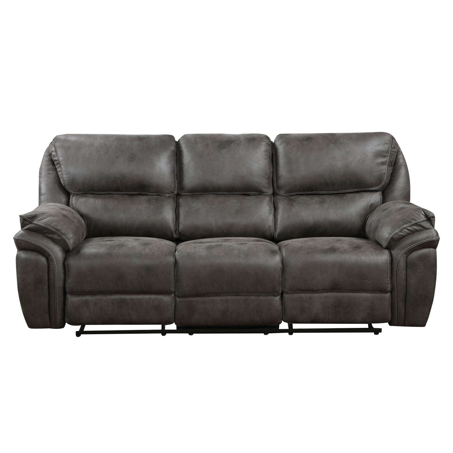 Homelegance Proctor Gray Sectional Sofa with Dual Reclining Comfort 8517GRY-3