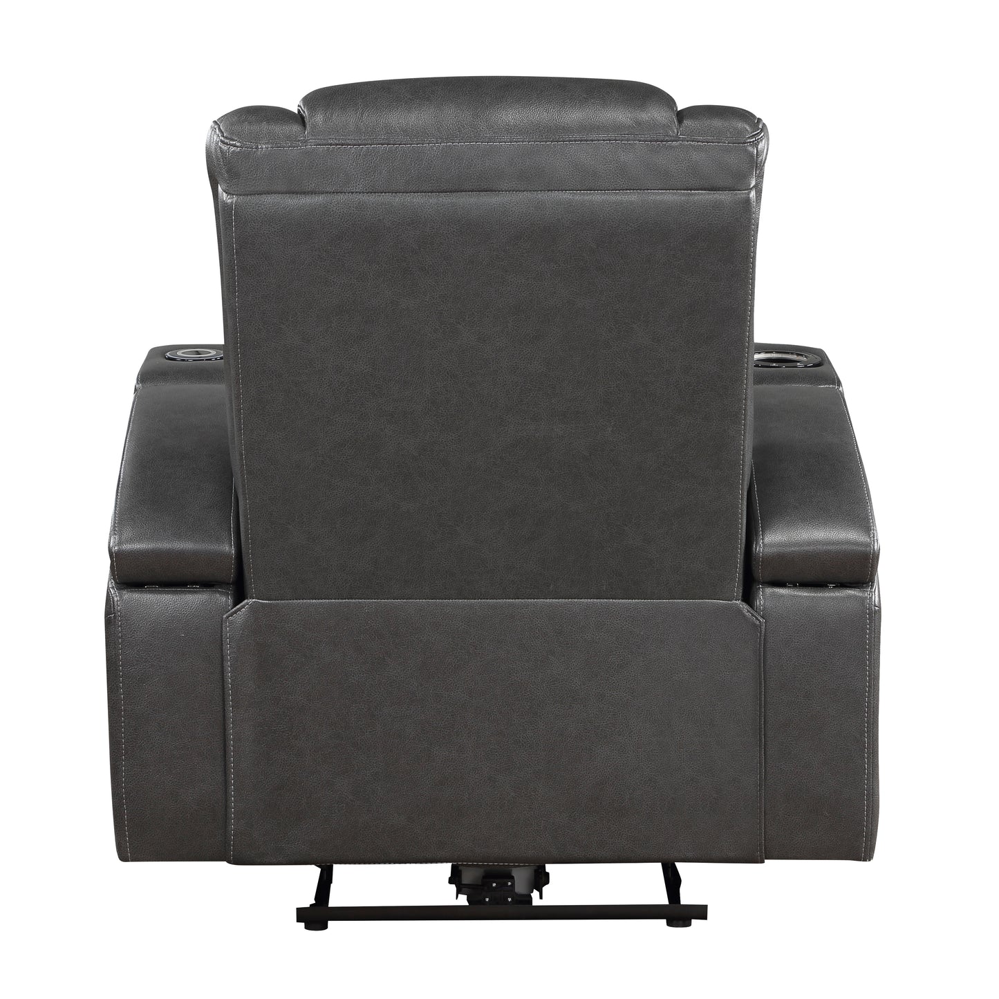 Homelegance Turbo Reclining Chair in Gray Faux Leather 8522GRY-1PW