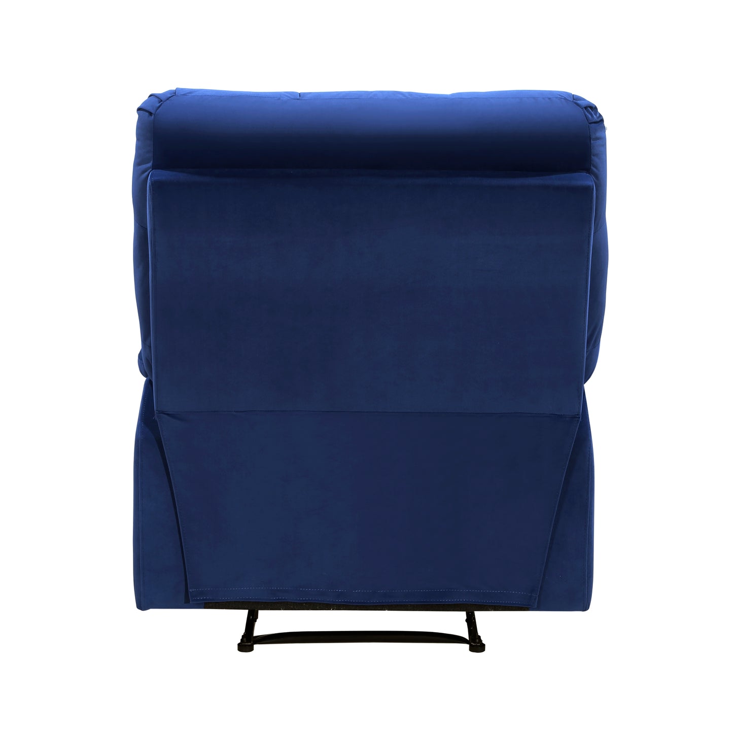 Homelegance Colin Reclining Chair in Blue Velvet with Tab Pull Motion 8525BU-1