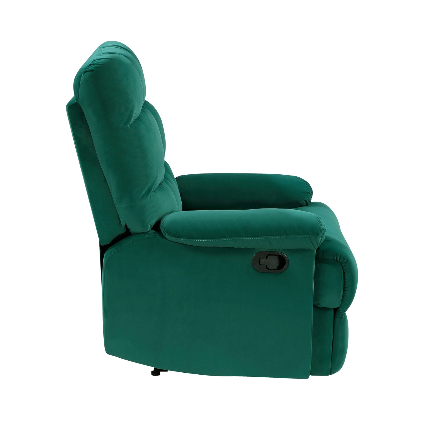 Homelegance Colin Reclining Chair in Green Velvet with Tab Pull Motion 8525GN-1