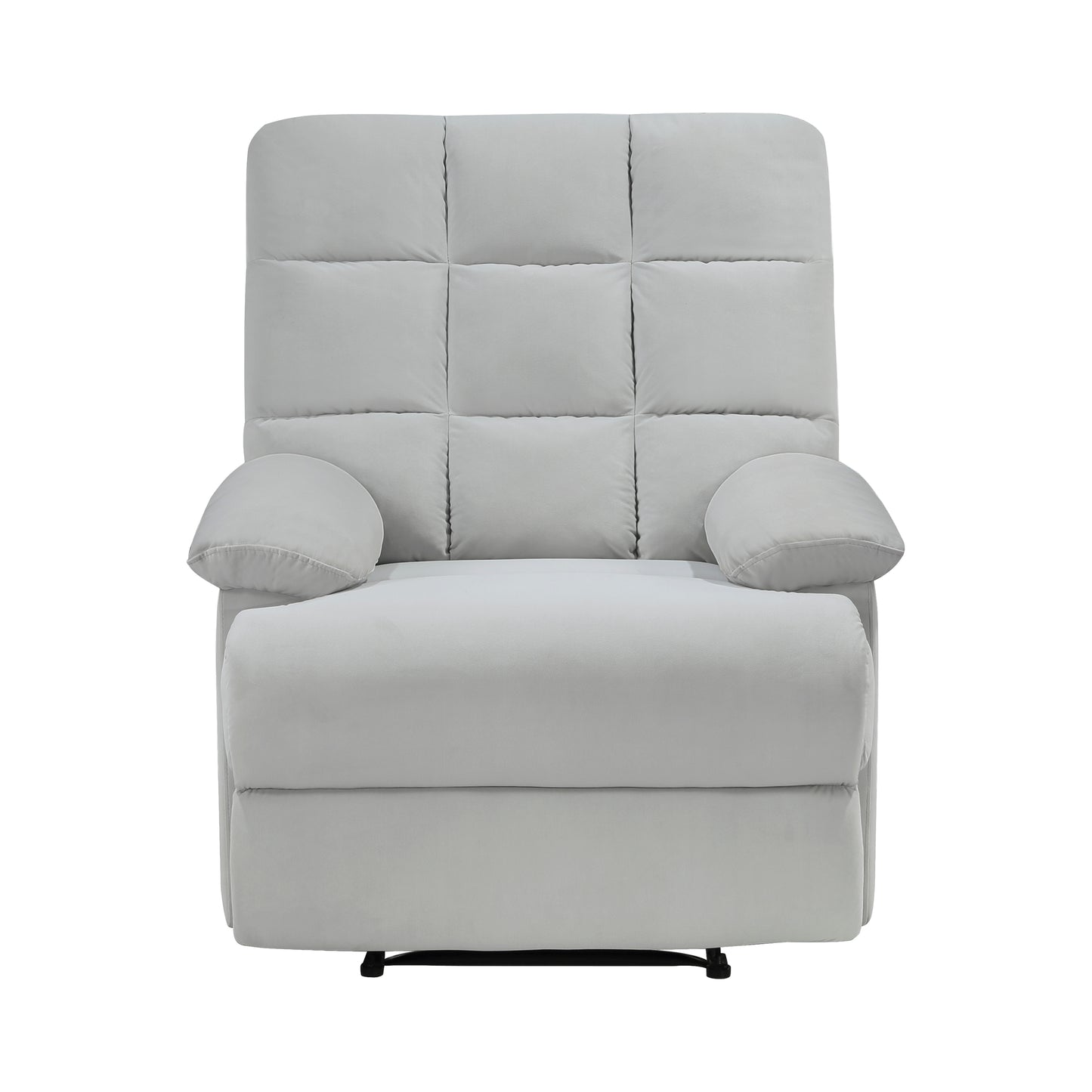 Homelegance Colin Reclining Chair in Light Gray Velvet 8525LG-1