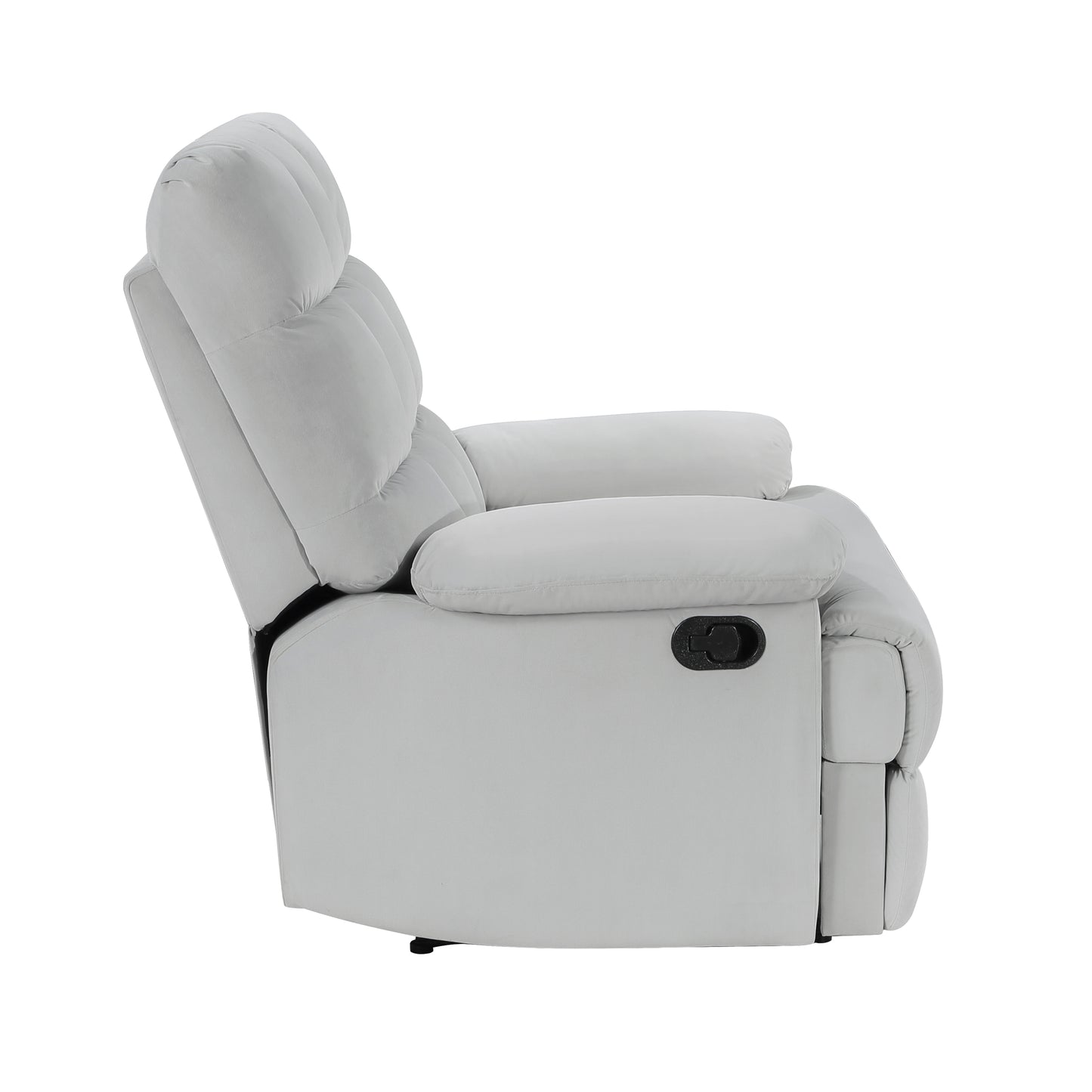 Homelegance Colin Reclining Chair in Light Gray Velvet 8525LG-1