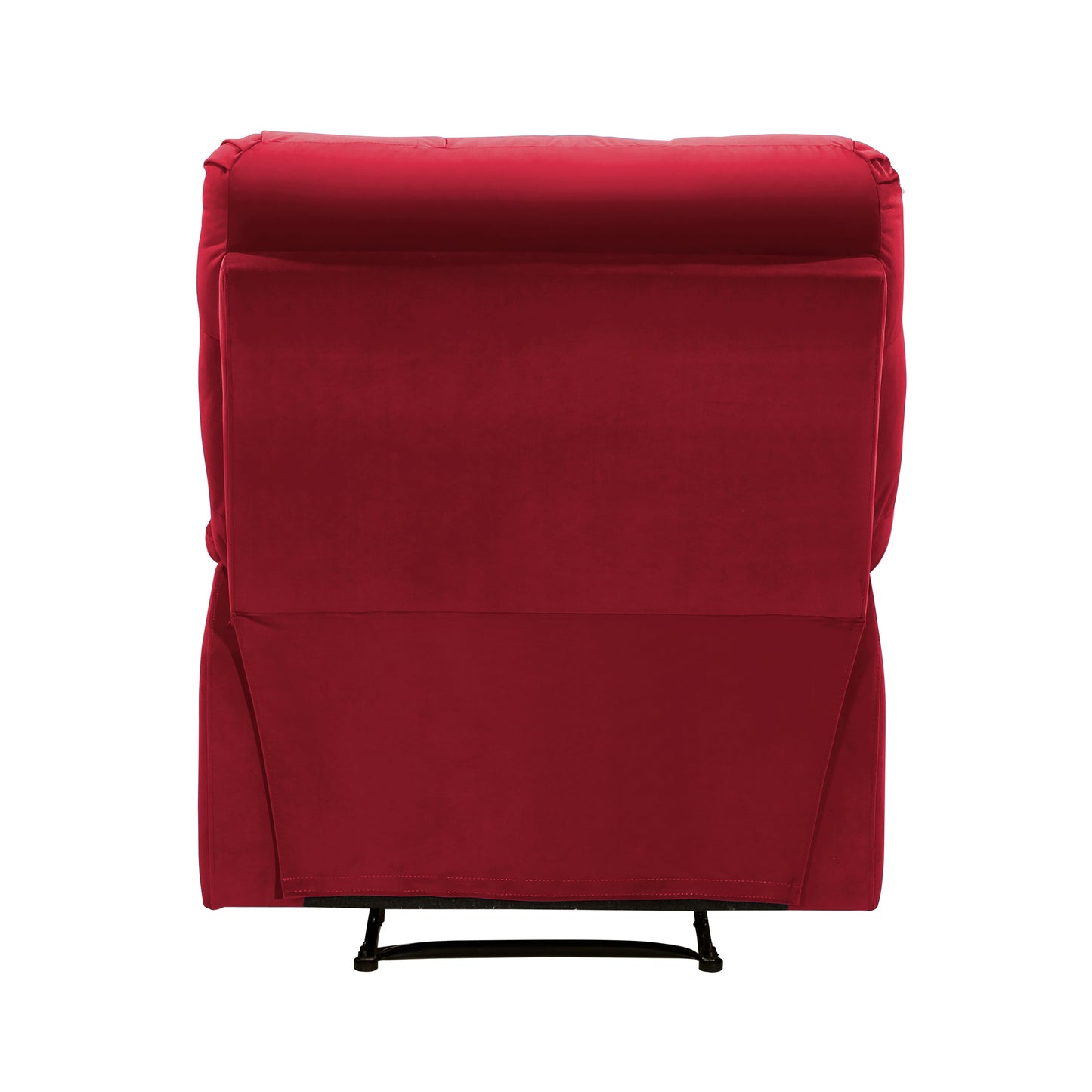 Homelegance Colin Reclining Chair in Red Velvet with Tab Pull Motion 8525RD-1