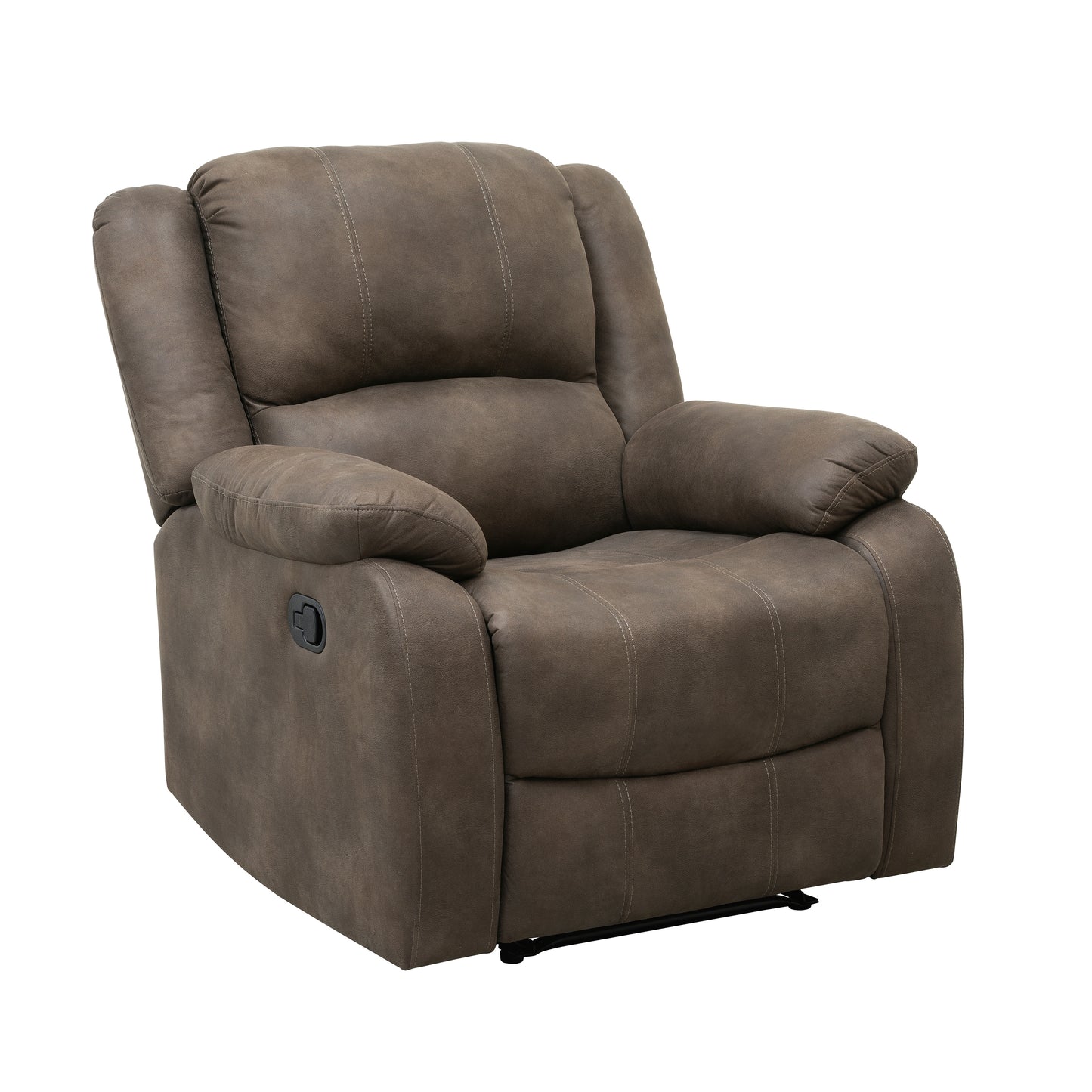 Homelegance Fairview Reclining Chair in Brown Polished Microfiber 8526BR-1