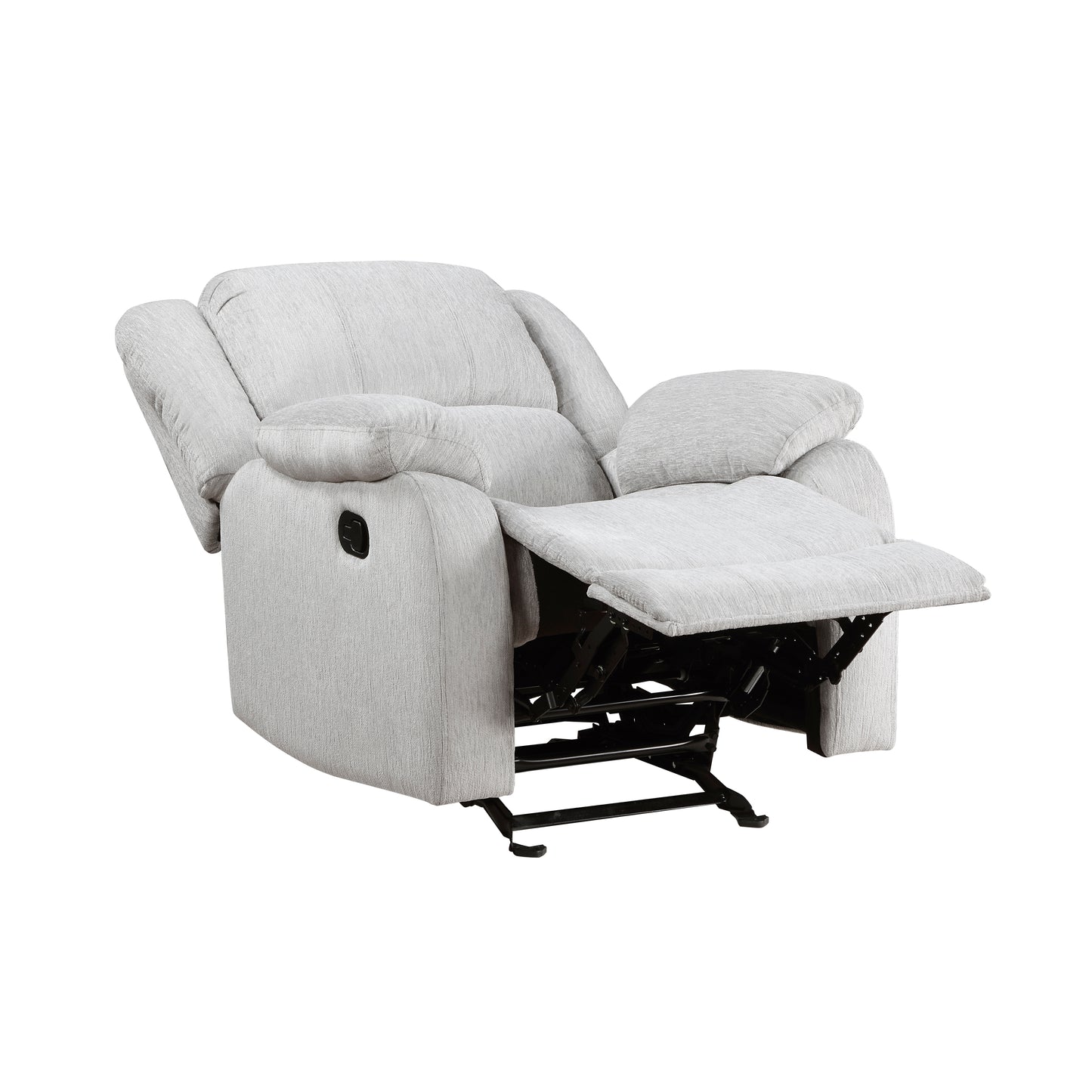 Homelegance Fairview Glider Recliner Chair in Gray Chenille 8526CN-1GD