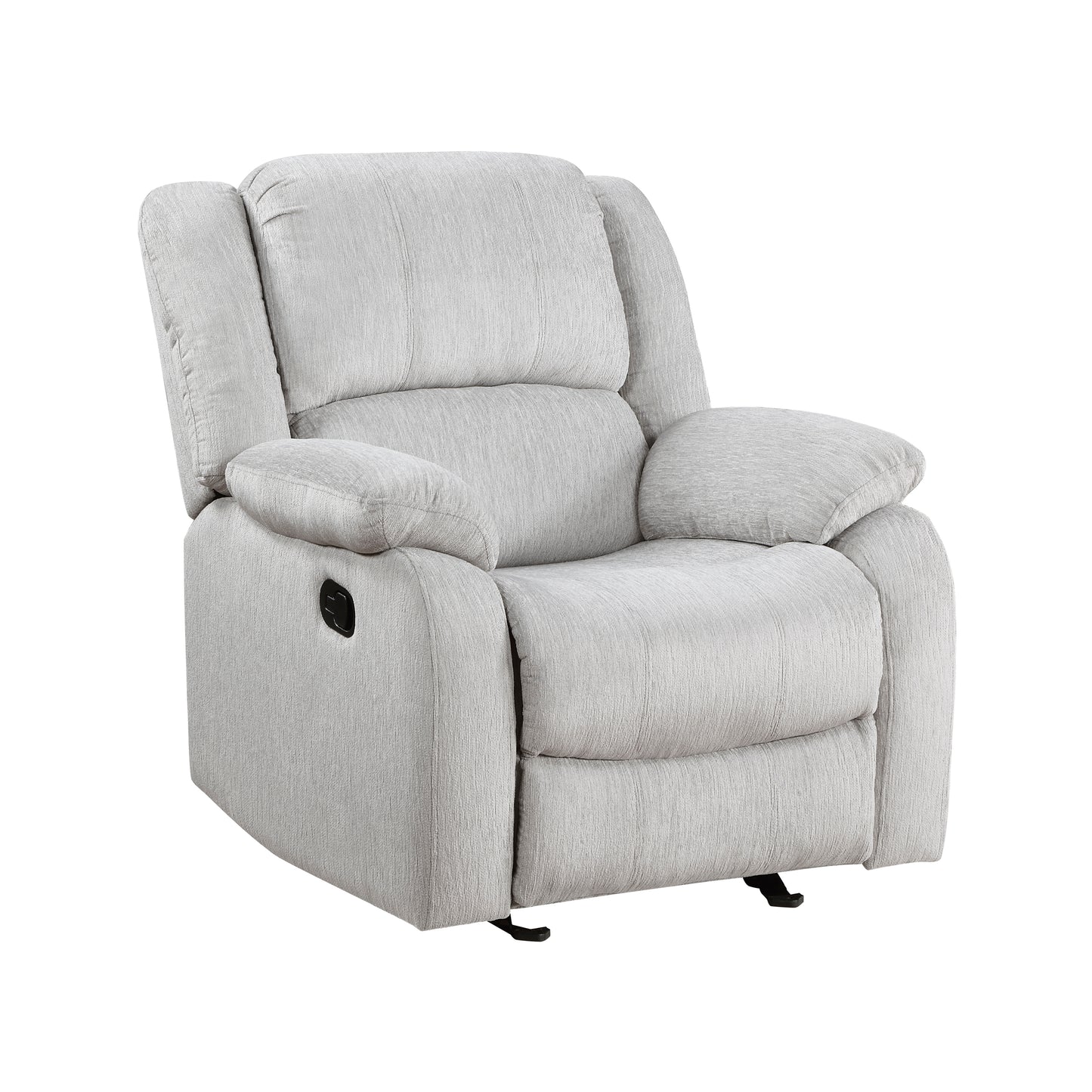 Homelegance Fairview Glider Recliner Chair in Gray Chenille 8526CN-1GD