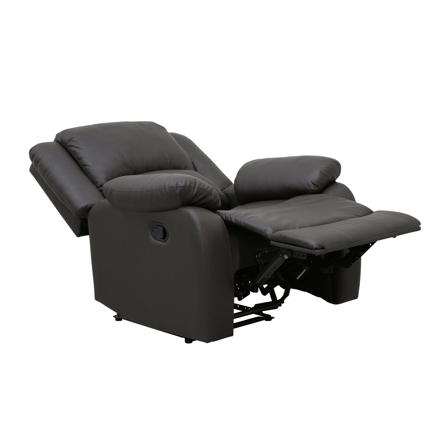 Homelegance Fairview Reclining Chair in Dark Brown Faux Leather 8526DBPU-1